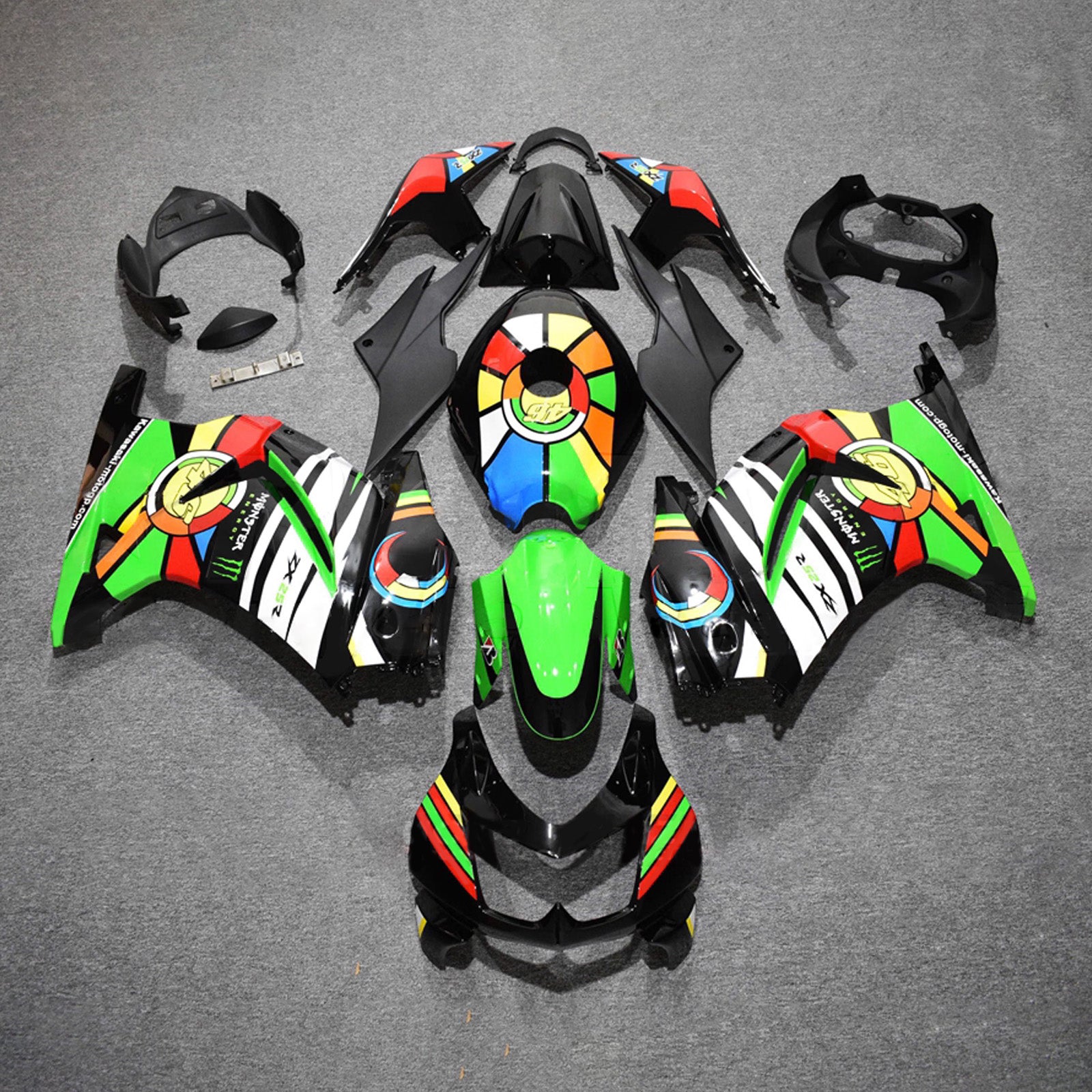 Amotopart 2008-2012 Kawasaki EX250/Ninja250R Multi-color Fairing Kit