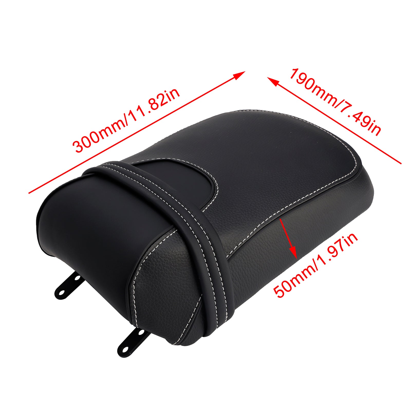 Cojín para asiento trasero del pasajero Indian Super Scout Sixty Bobber, color negro