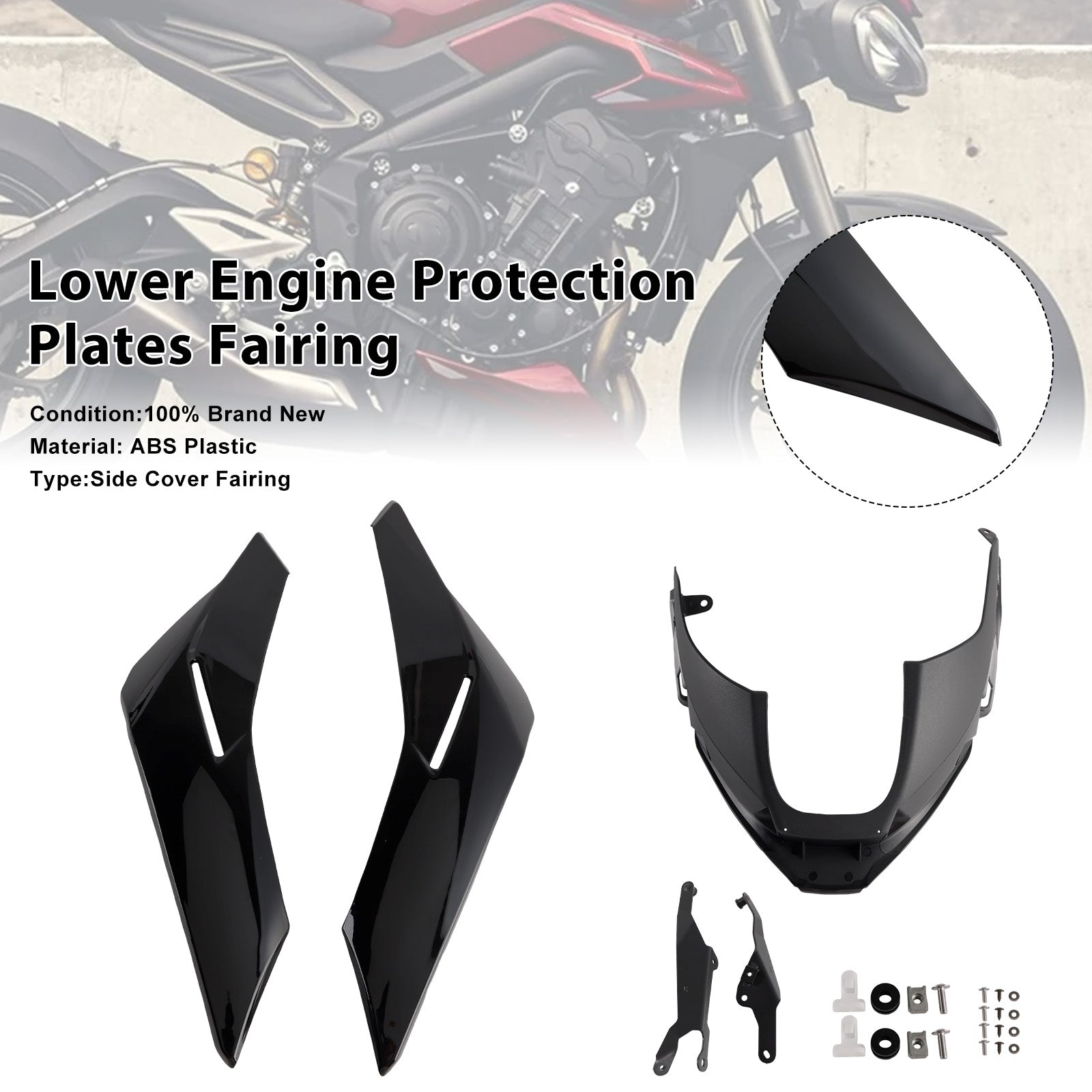 2023-2025 Street Triple 765 R/RSEngine Lower Belly Pan Panels Guard Fairing