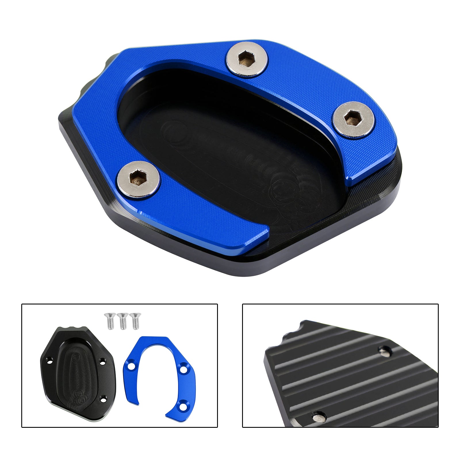 19-21 velocidades Twin 1200 y 16-19 Thruxton 1200/R Kickstand Ampliar placa almohadilla