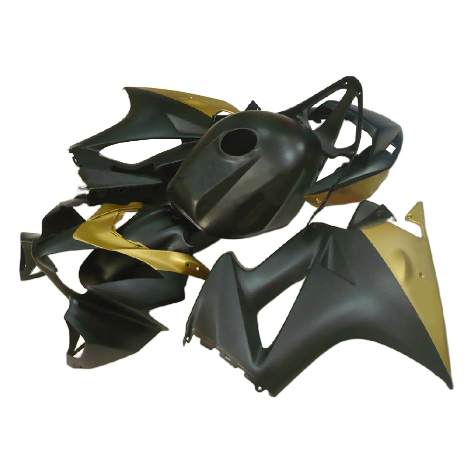 Amotopart 2002-2013 Honda VFR800 Matte Black&Gold Fairing Kit