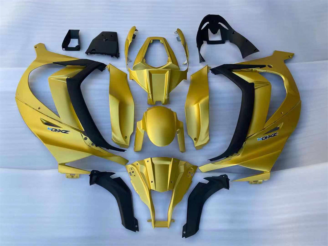 Amotopart 2011-2015 Kawasaki ZX10R Kit de carenado amarillo y negro