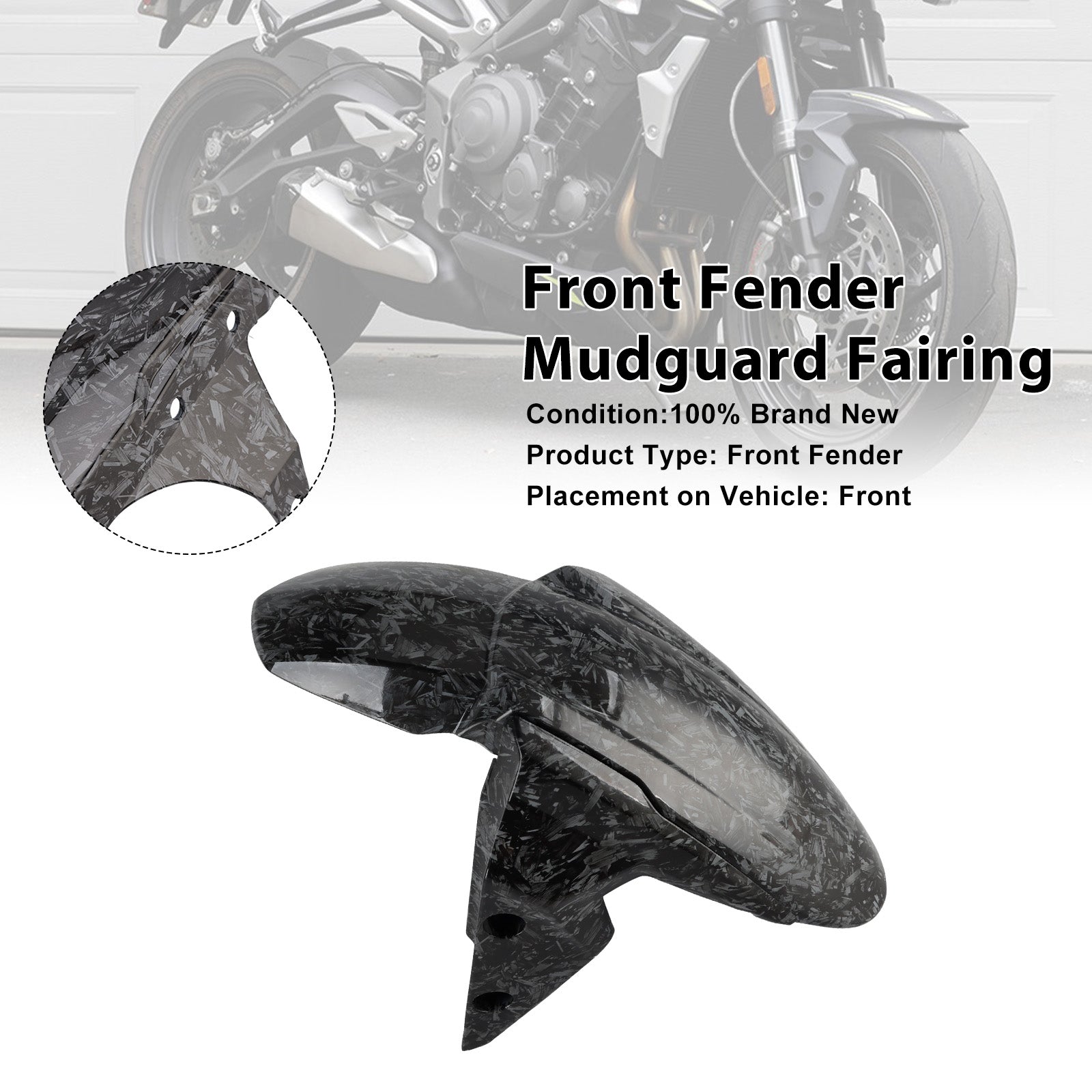 Street Triple 765 R RS 2020-2025 Front Fender Mudguard Fairing