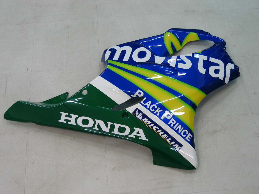 Amotopart 2004–2007 Honda CBR600 F4i Blau und Gelb mit Logo Style1 Verkleidungsset