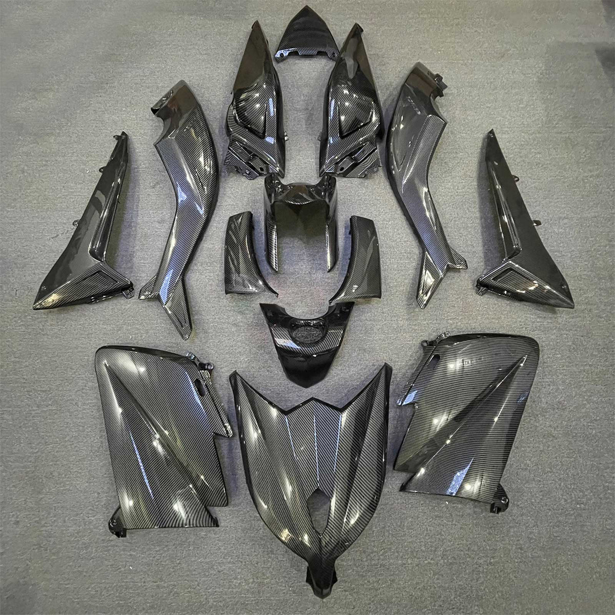 Amotopart 2012-2014 T-Max TMAX530 Yamaha Carbon Fiber Black Fairing Kit