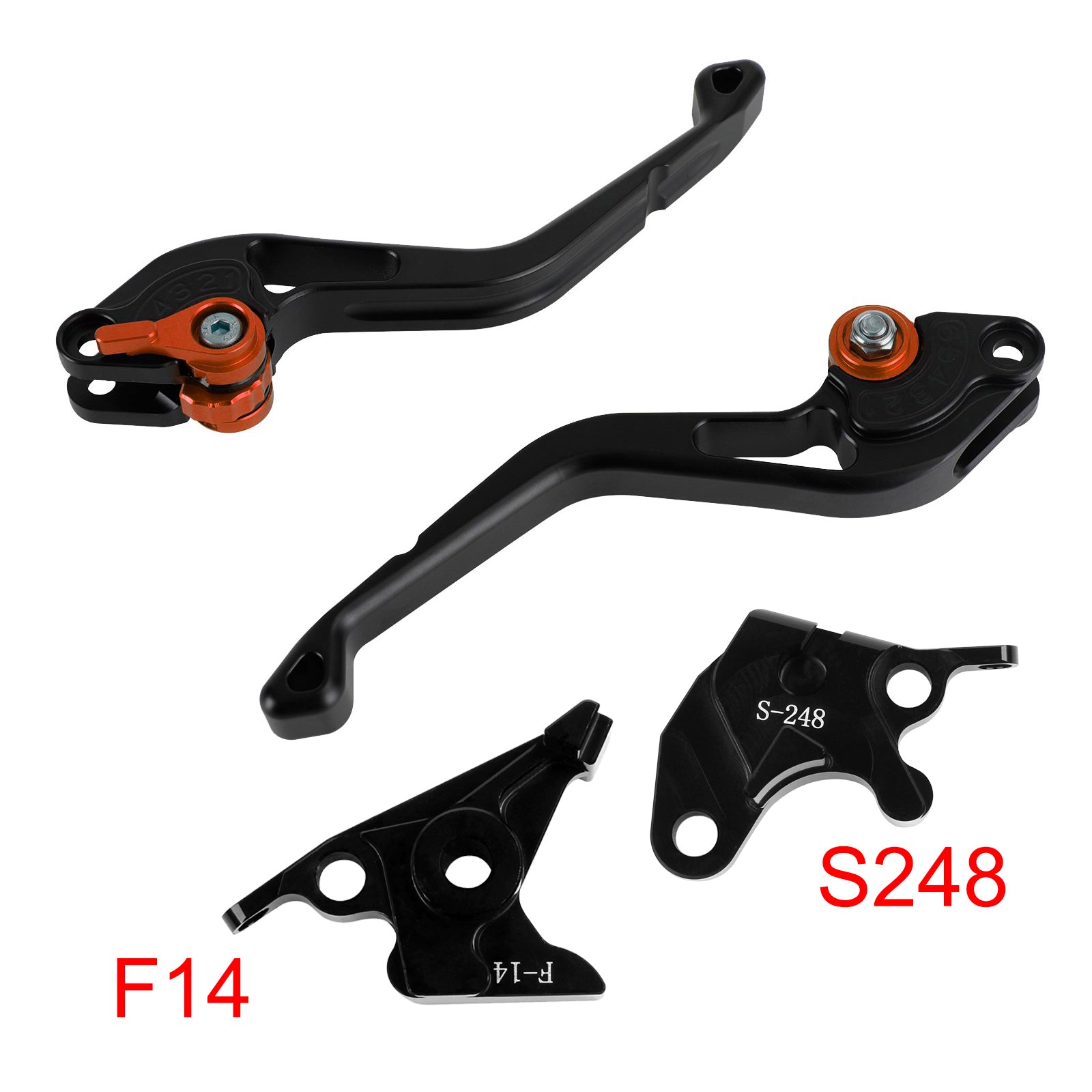 Suzuki GSXR600 750 DL650 GSR600 Orange NEW Short Clutch Brake Lever
