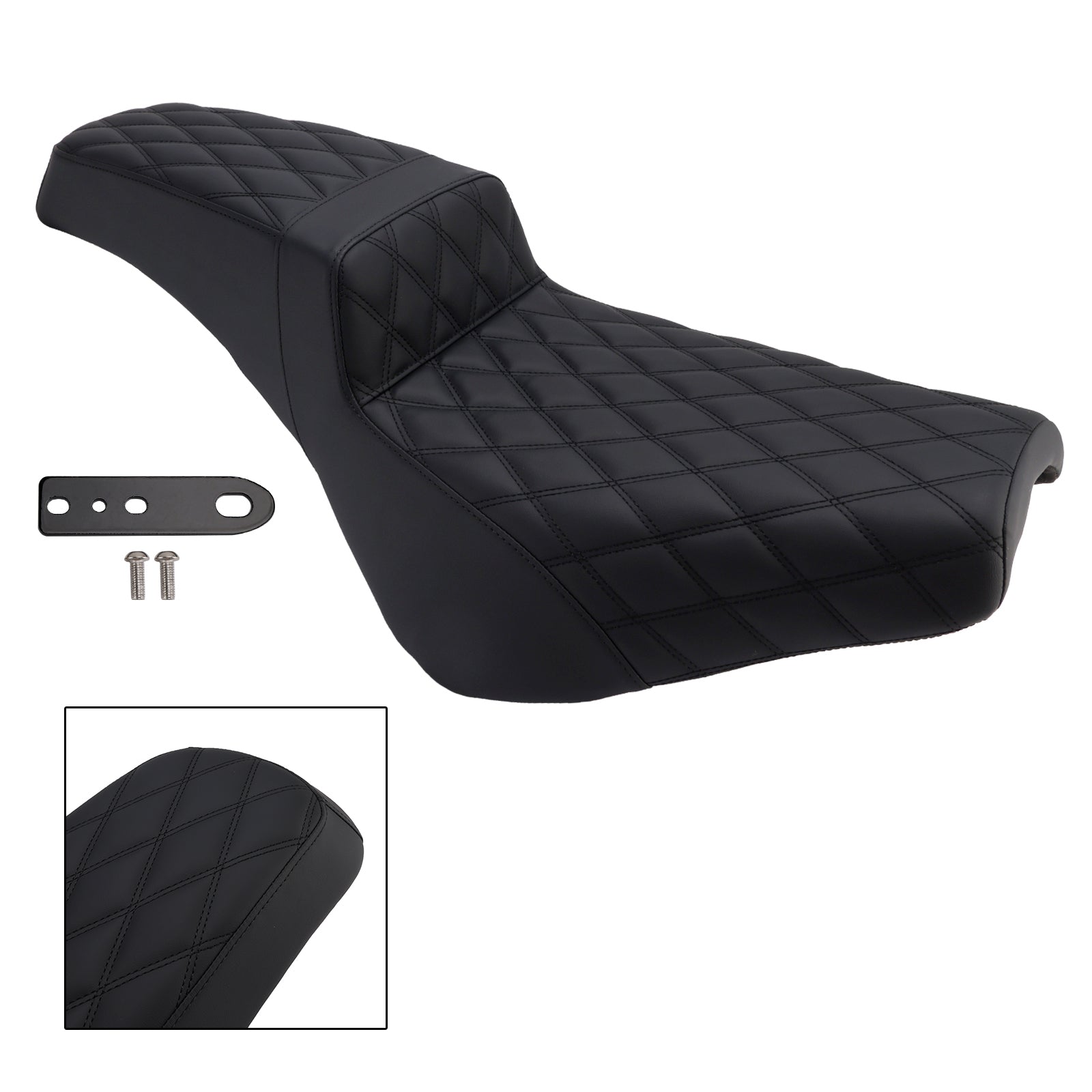 21+ Street Bob 114 Softail Complete Cushion Rider Passenger Seat Fits Ribbed