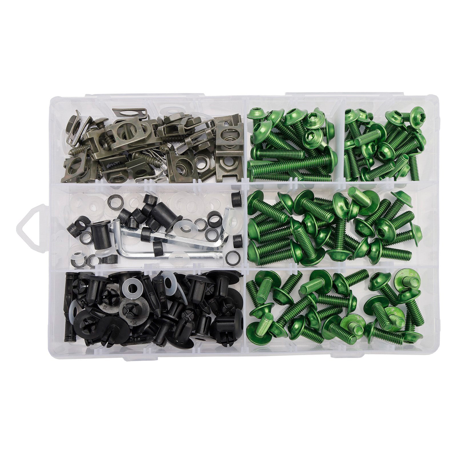 Amotopart 2006-2011 Kawasaki ZX14R ZZR1400 Black Green Flame Fairing Kit