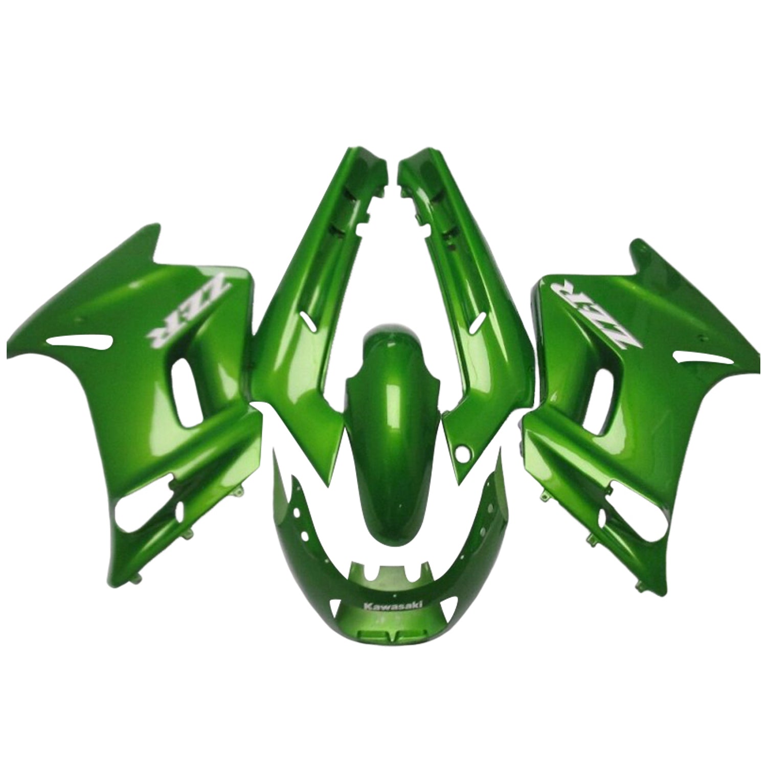 Amotopart 1996-2007 Kawasaki ZZR250 Green Fairing Kit