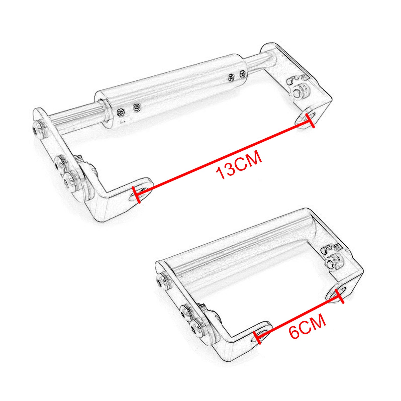 Navigationshalterung Telefon GPS-Halterung 22 mm Universal für Motorrad rot