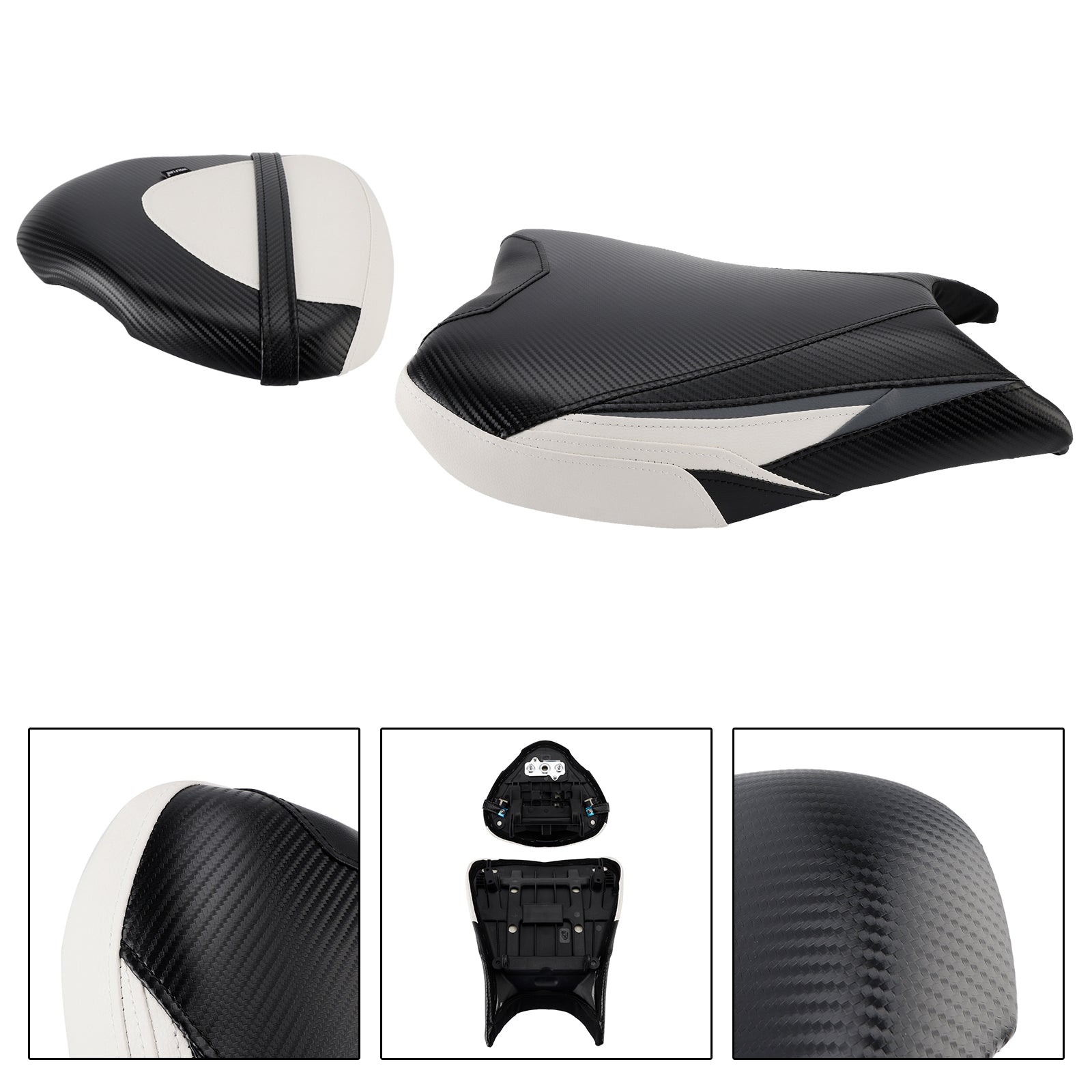 2022-2024 Suzuki Gsx1300R Front&Rear Raider Passenger Cushion Kit White