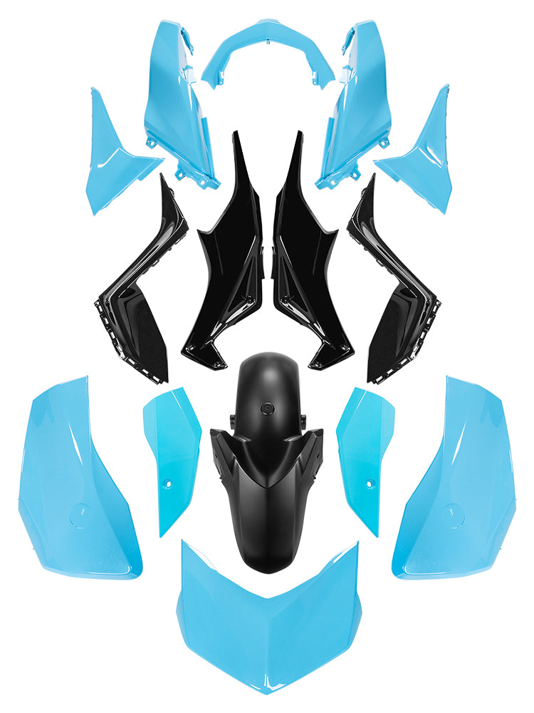 Amotopart 2023-2024 Yamaha X-MAX 300 Blue Black Fairing Kit