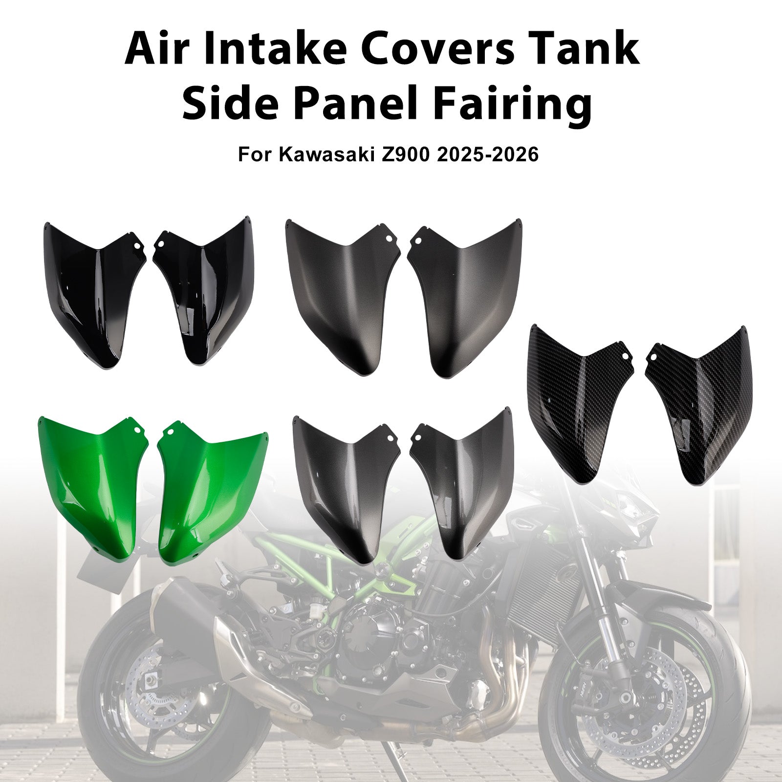2025-2026 Kawasaki Z900 Air Intake Covers Tank Side Panel Fairing