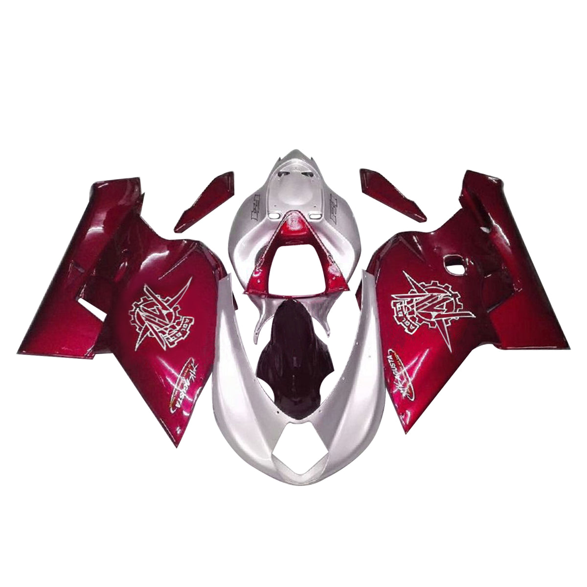 Amotopart 2005-2006 MV Agusta F4 1000 Red&Silver Style1 Fairing Kit