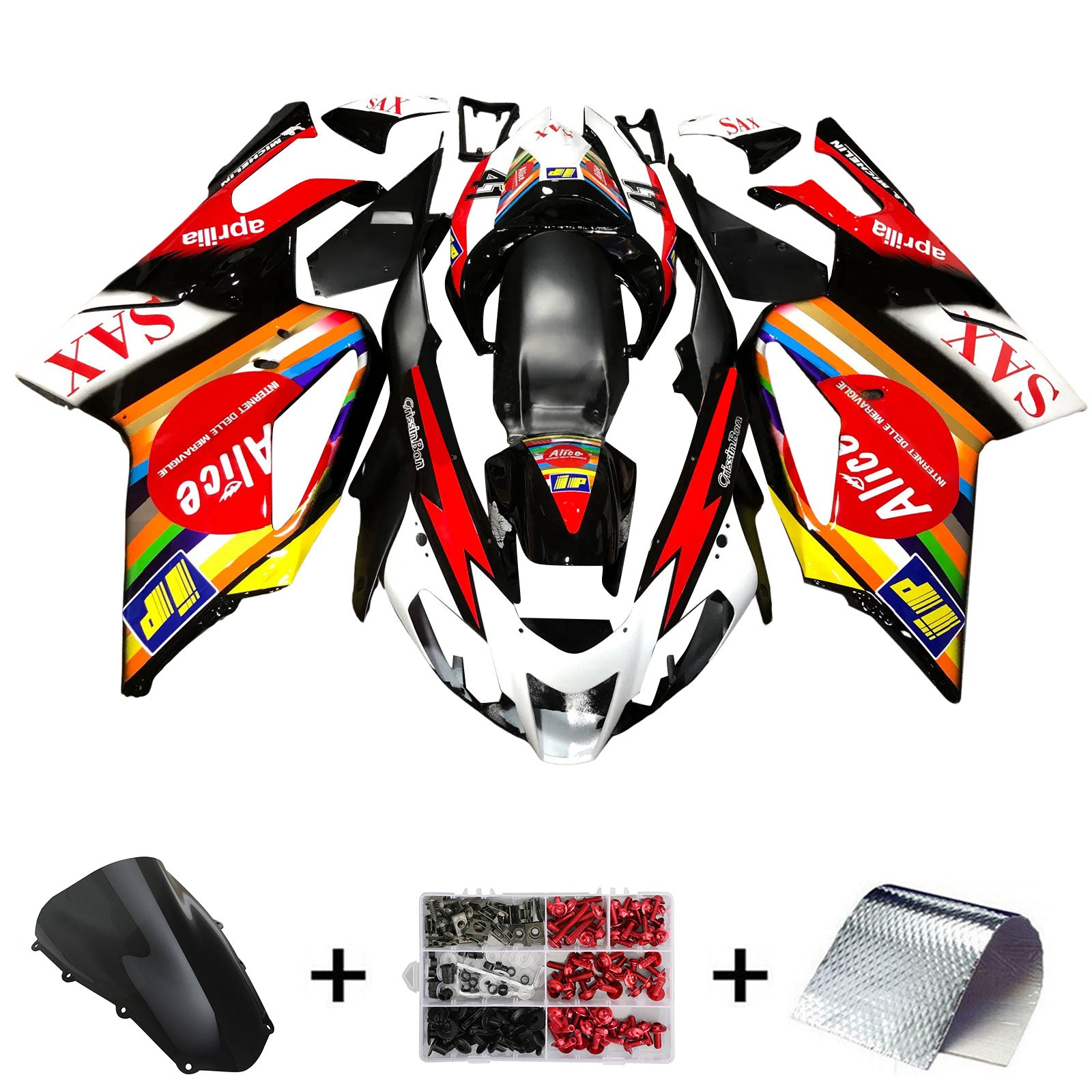 Amotopart 2003-2006 Aprilia RSV1000 Kit de carenado colorido Style1