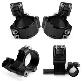 Universal Adjustable Rotatable CNC Billet Clip Ons Fork Tube Handlebar Kit 51mm Black