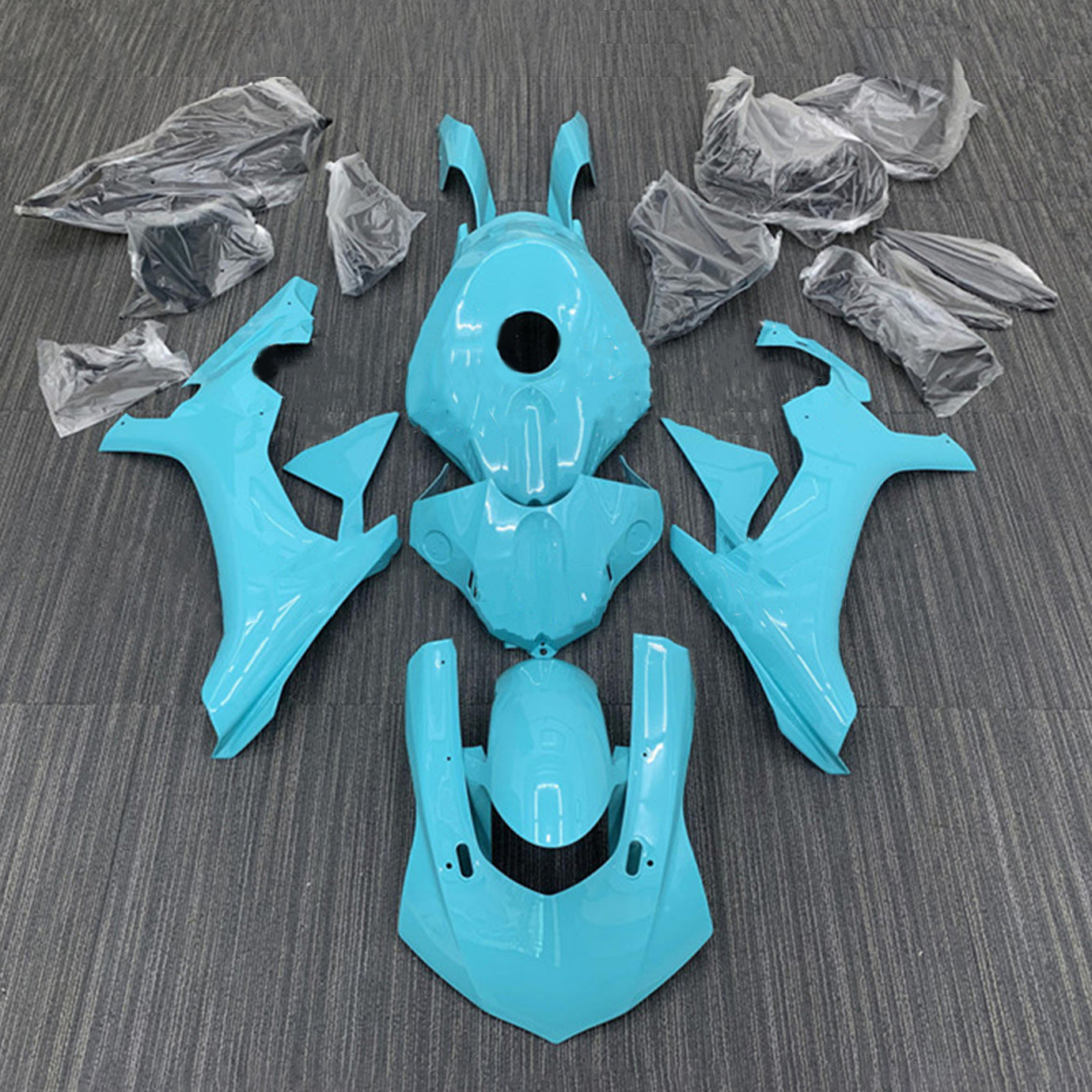 Amotopart Yamaha YZF 1000 R1 2015-2019 Light Blue Fairing Kit