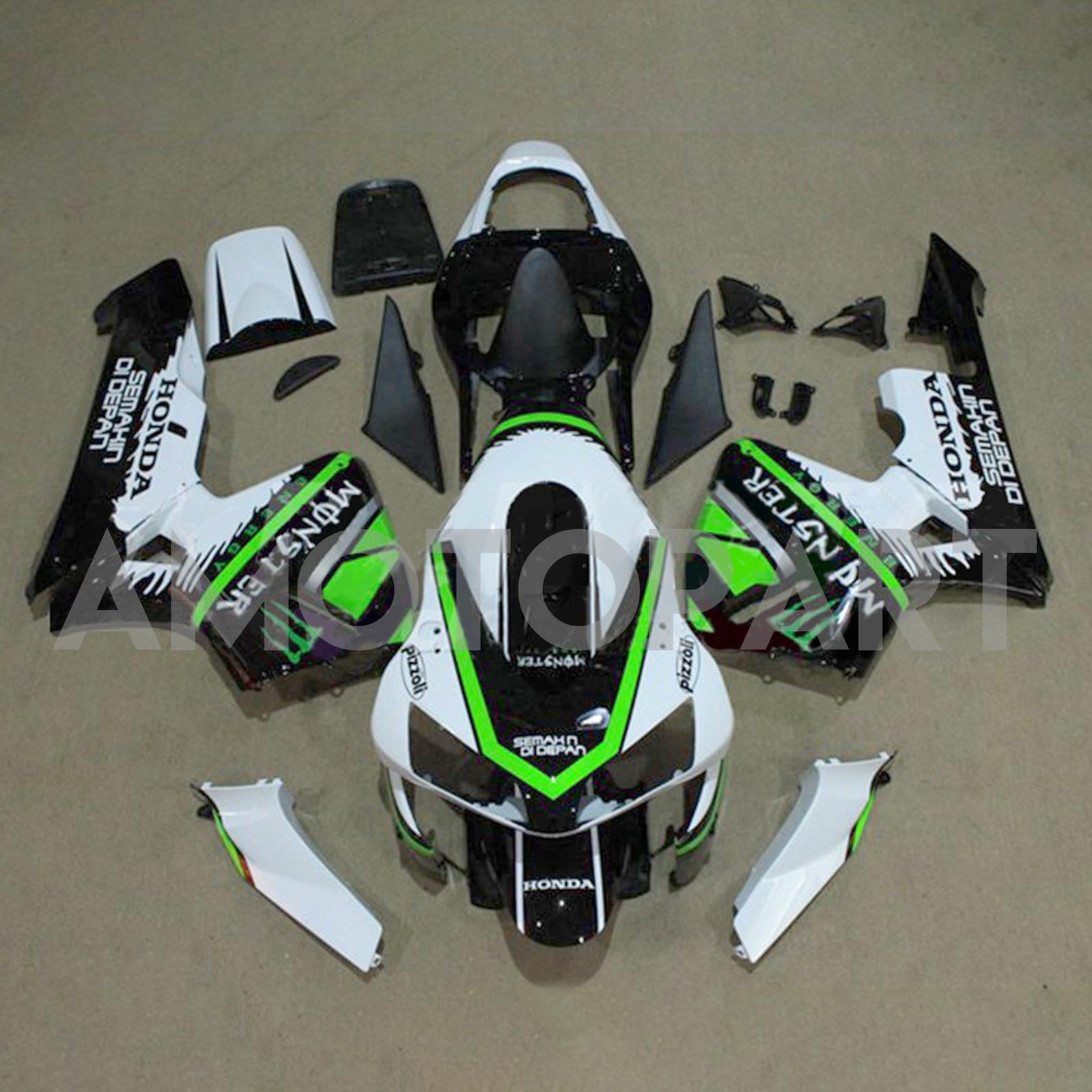 Amotopart 2003-2004 ホンダ CBR600RR ホワイト グリーン フェアリングキット