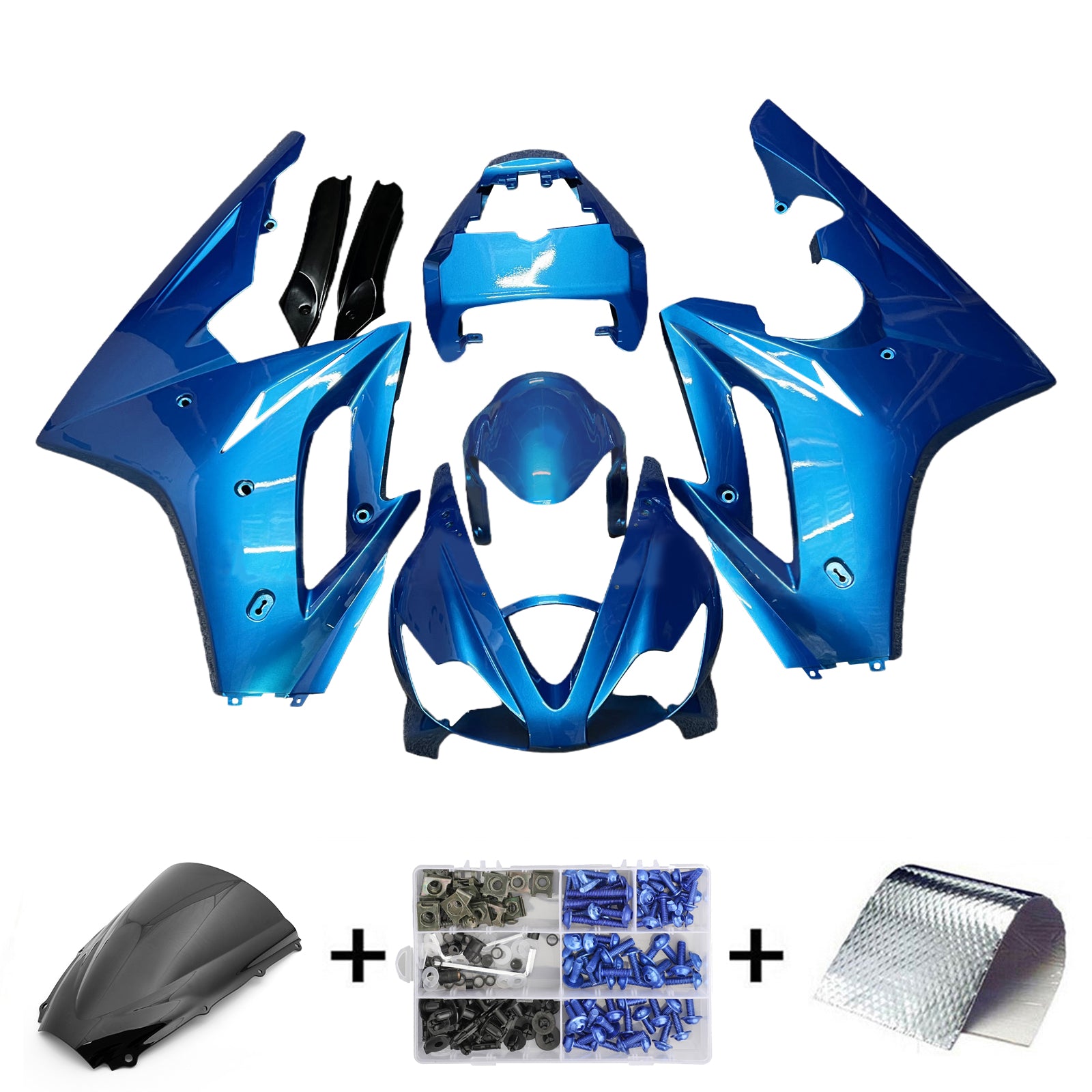 Amotopart 2006-2008 Triumph Daytona 675 Blue Fairing Kit