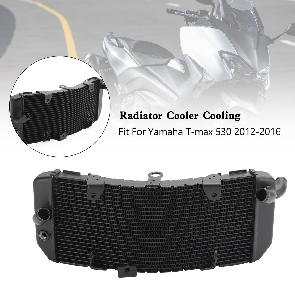 Dispositivo di raffreddamento del radiatore in alluminio per Yamaha TMAX530 T-max 530 2012-2016