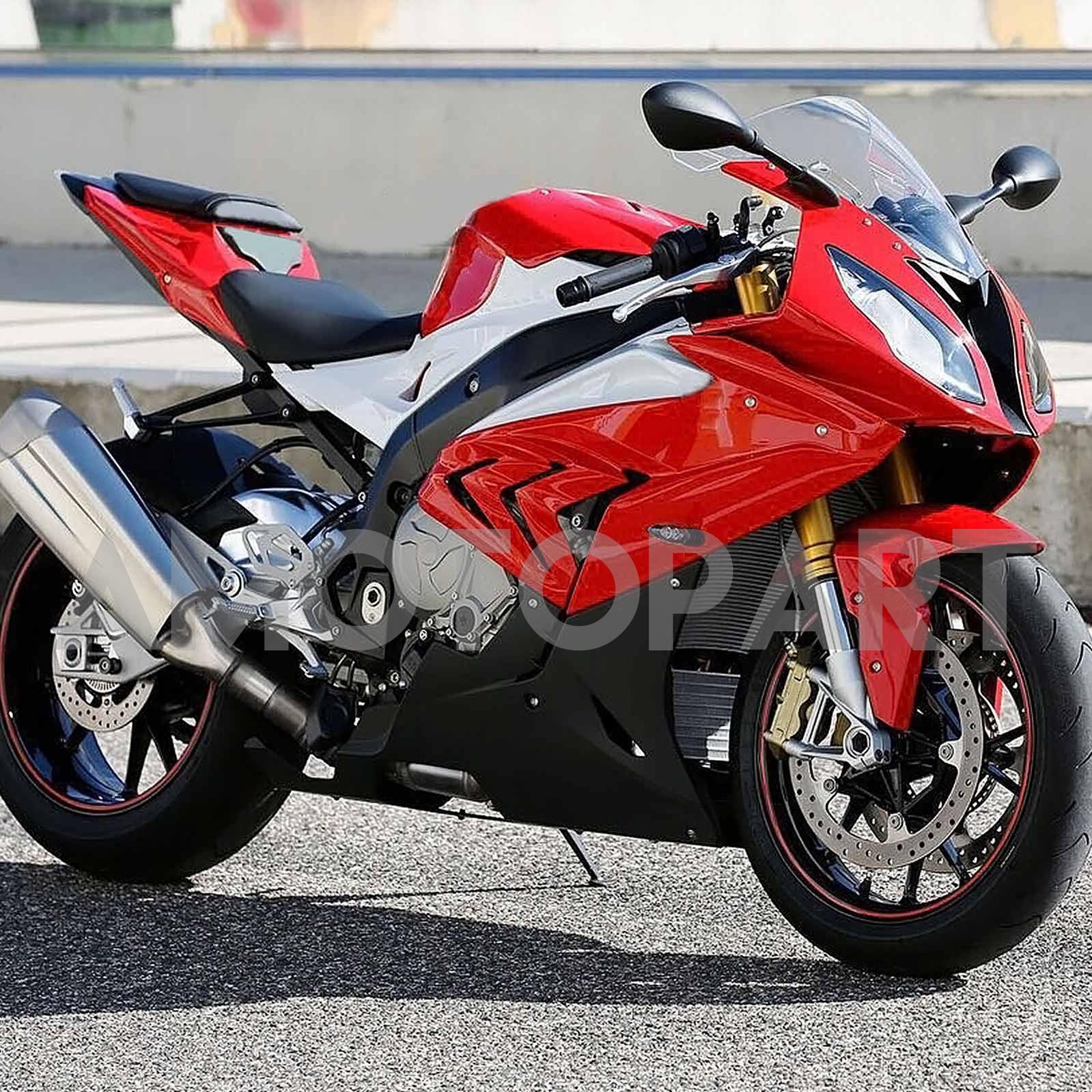 Amotopart 2015-2016 BMW S1000RR Kit de carenado blanco y rojo