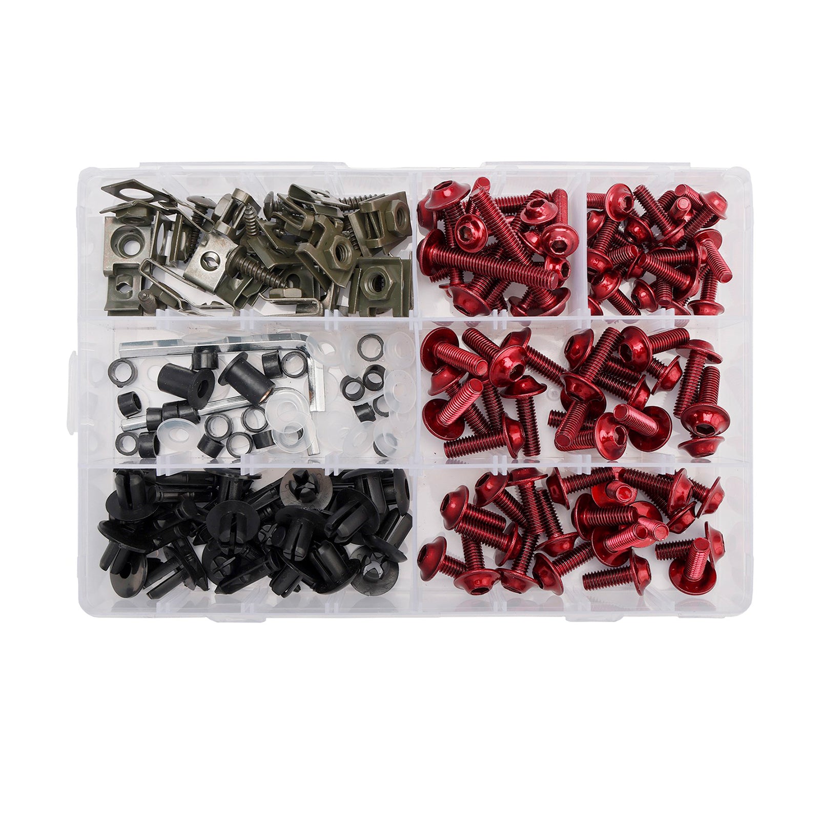 Amotopart 2016-2020 Kawasaki ZX10R Black Red Fairing Kit