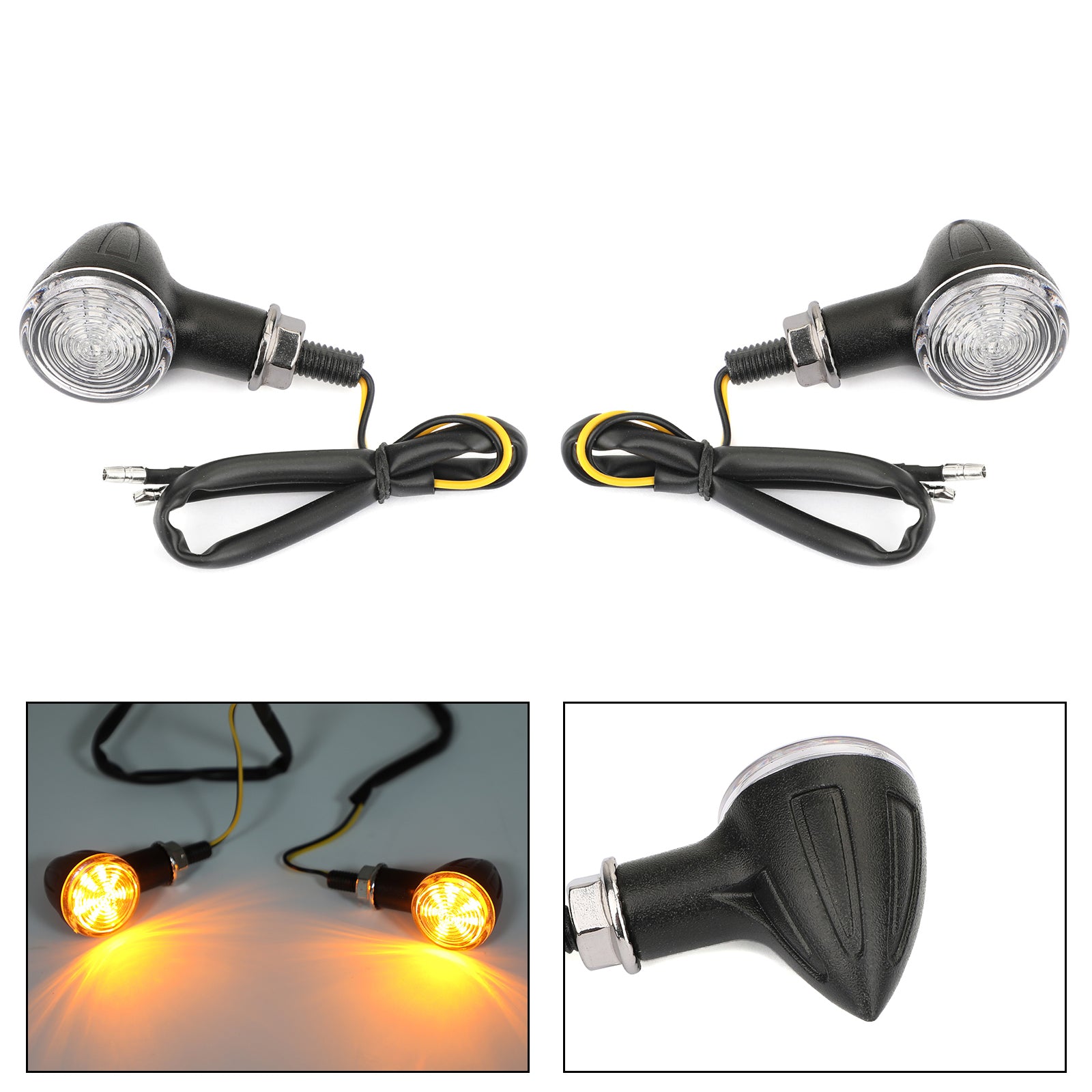 Universal Small Bullet Motorcycle Turn Signal Blinker Indicator Lights