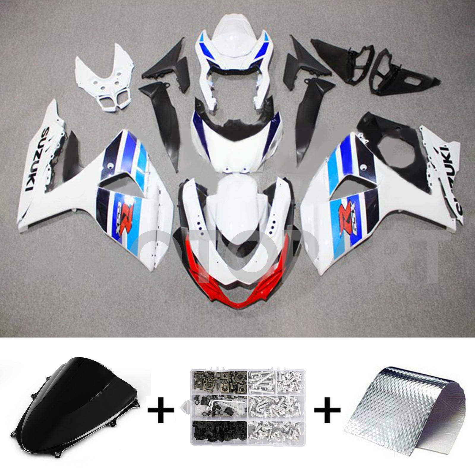 Amotopart 2009-2016 K9 GSXR1000 Suzuki Blue&Red Fairing Kit