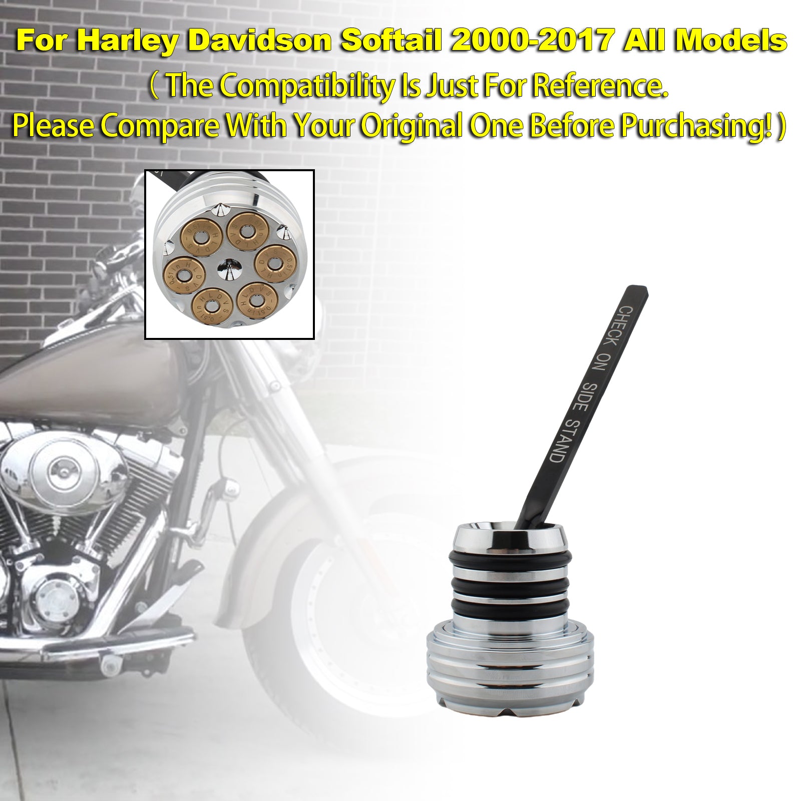 Oil Dipstick Tank Cap Plug For Softail 2000-2017 All Models