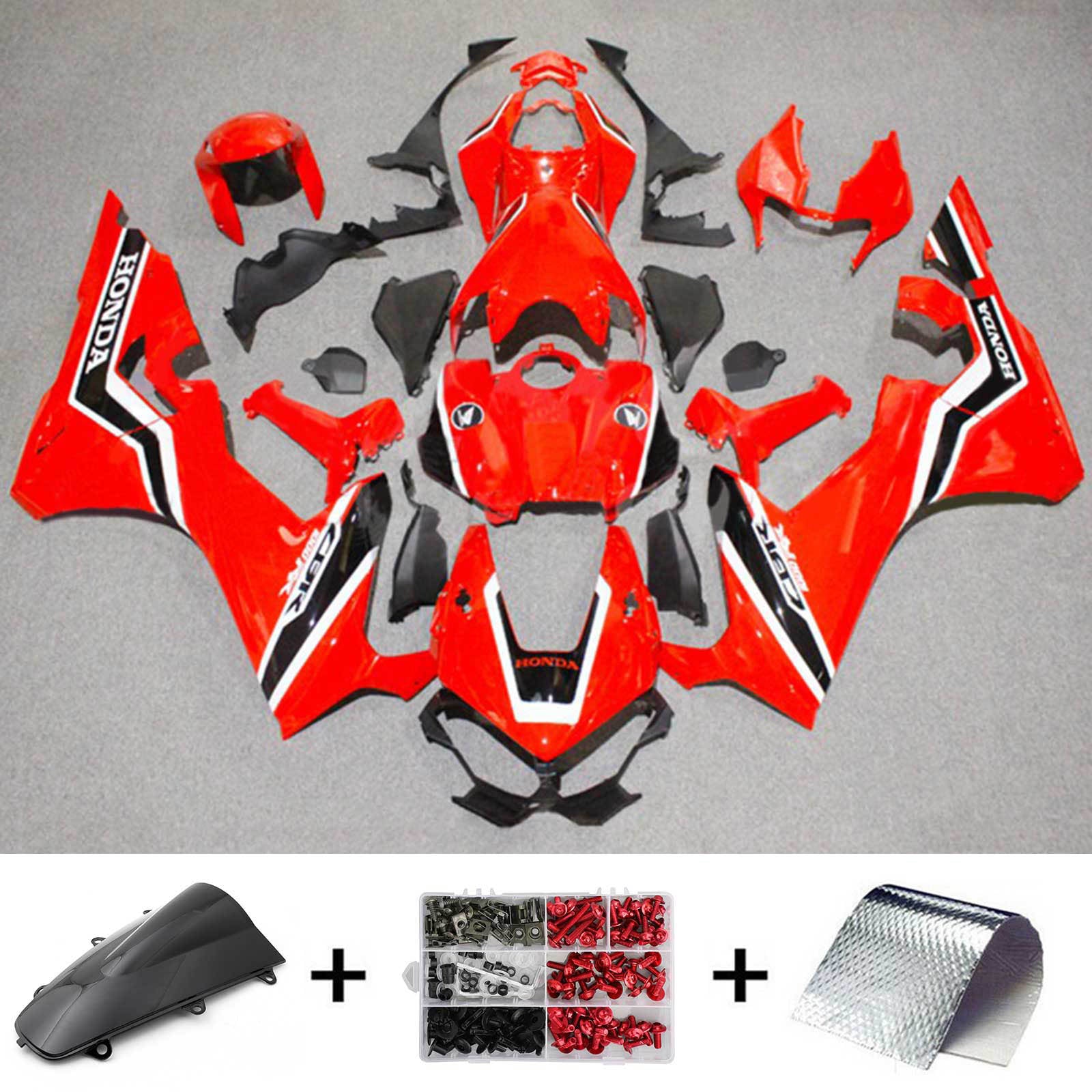 Amotopart 2017-2023 Honda CBR1000RR Kit de carénage rouge et noir