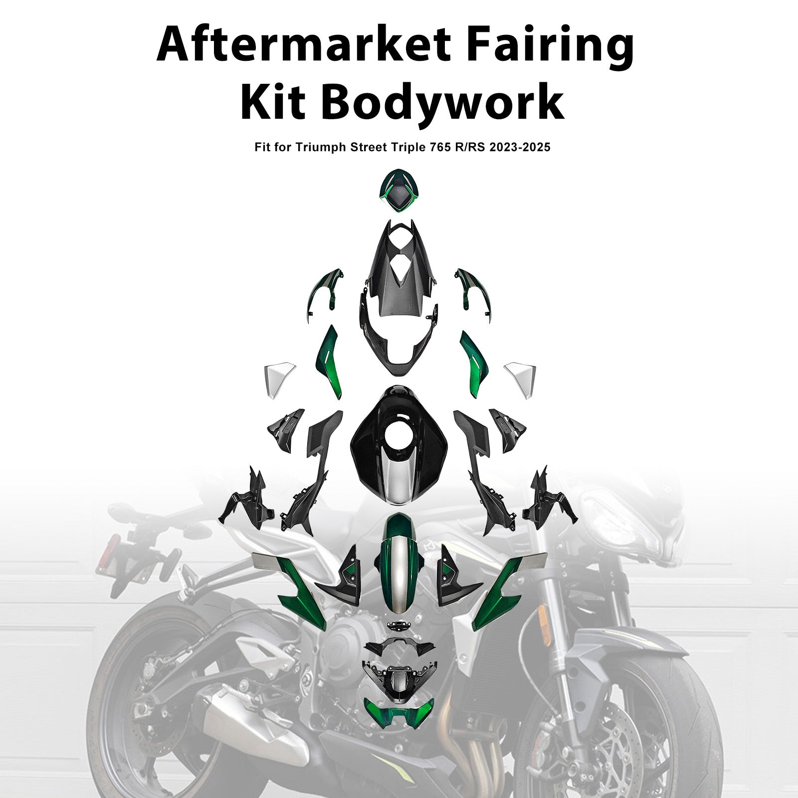 Amotopart 2023–2025 Triumph Street Triple 765 R/RS Verkleidungsset-Kollektion