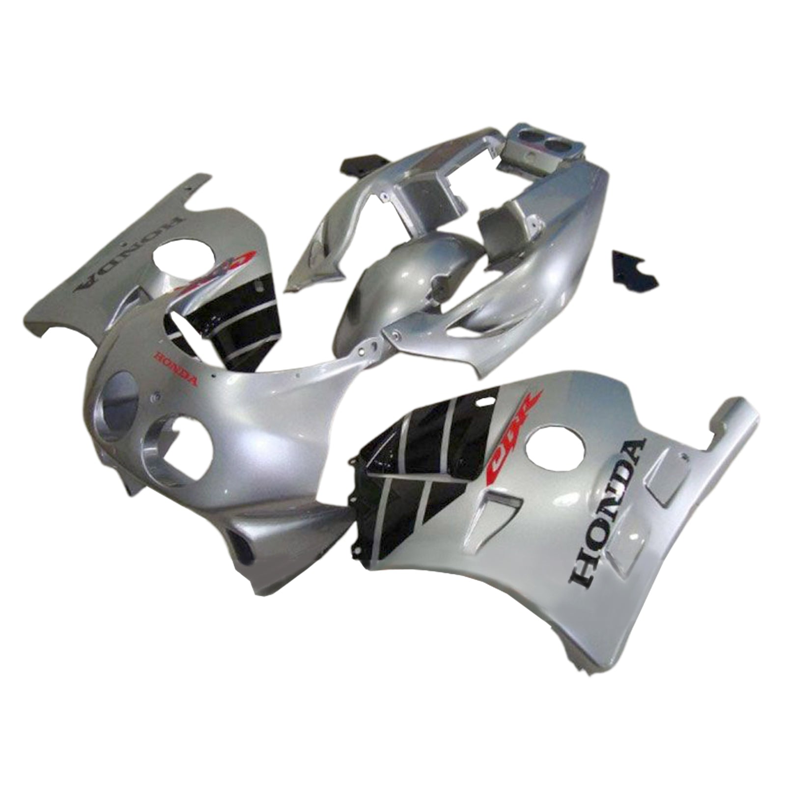 Amotopart 1990-1998 Honda CBR250RR MC22 Silver Black Fairing Kit