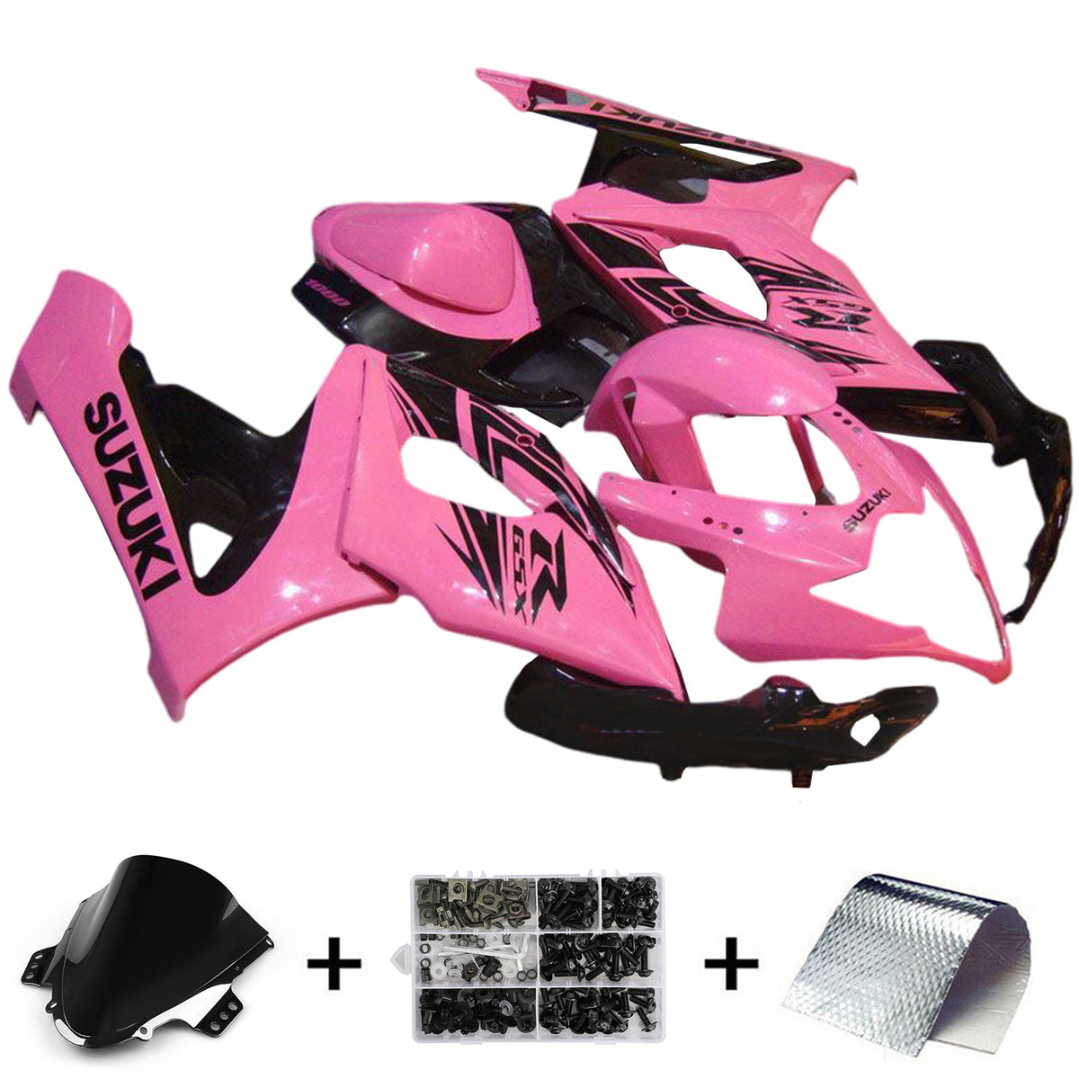 Amotopart 2005-2006 K5 GSXR1000 Suzuki Pink&Black Fairing Kit