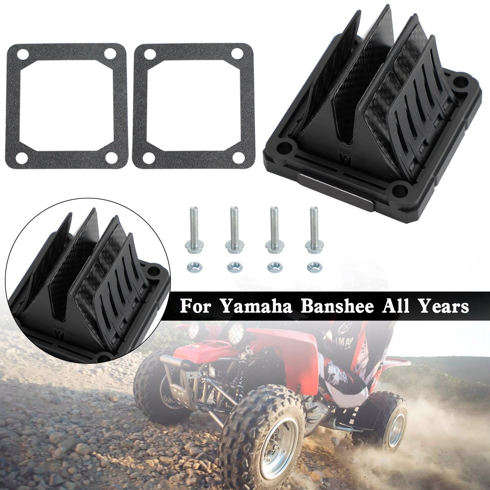 Alla år Yamaha YFZ 350 Banshee V4144-2 Reed Ventil System