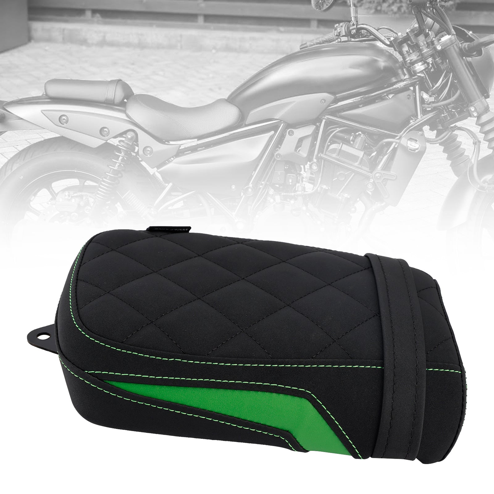 24-25 Kawasaki Eliminator 500 Rear Seat Passenger Cushion Flat Pu Black