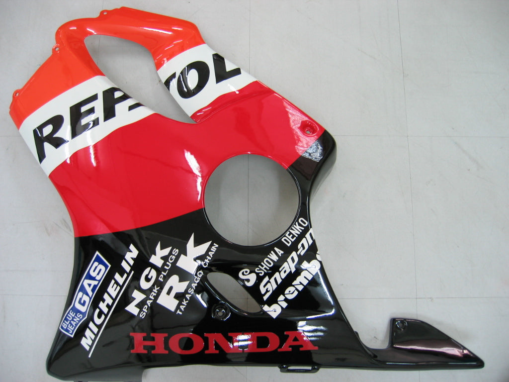 Amotopart 2004-2007 Honda CBR600 F4i Kit de carénage Repjol rouge et orange