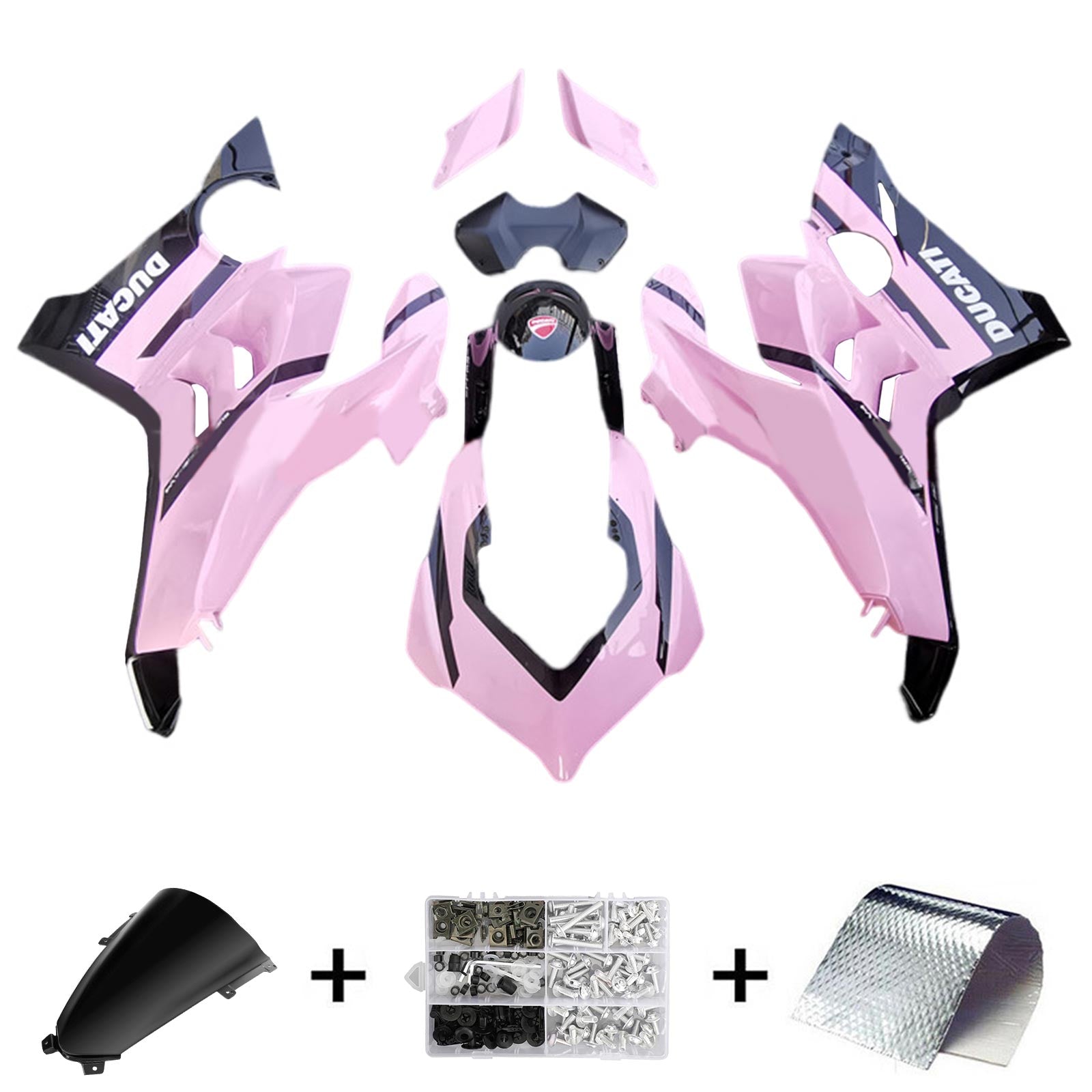 Zestaw owiewek Amotopart Ducati 2018-2019 Panigale V4/V4S różowy