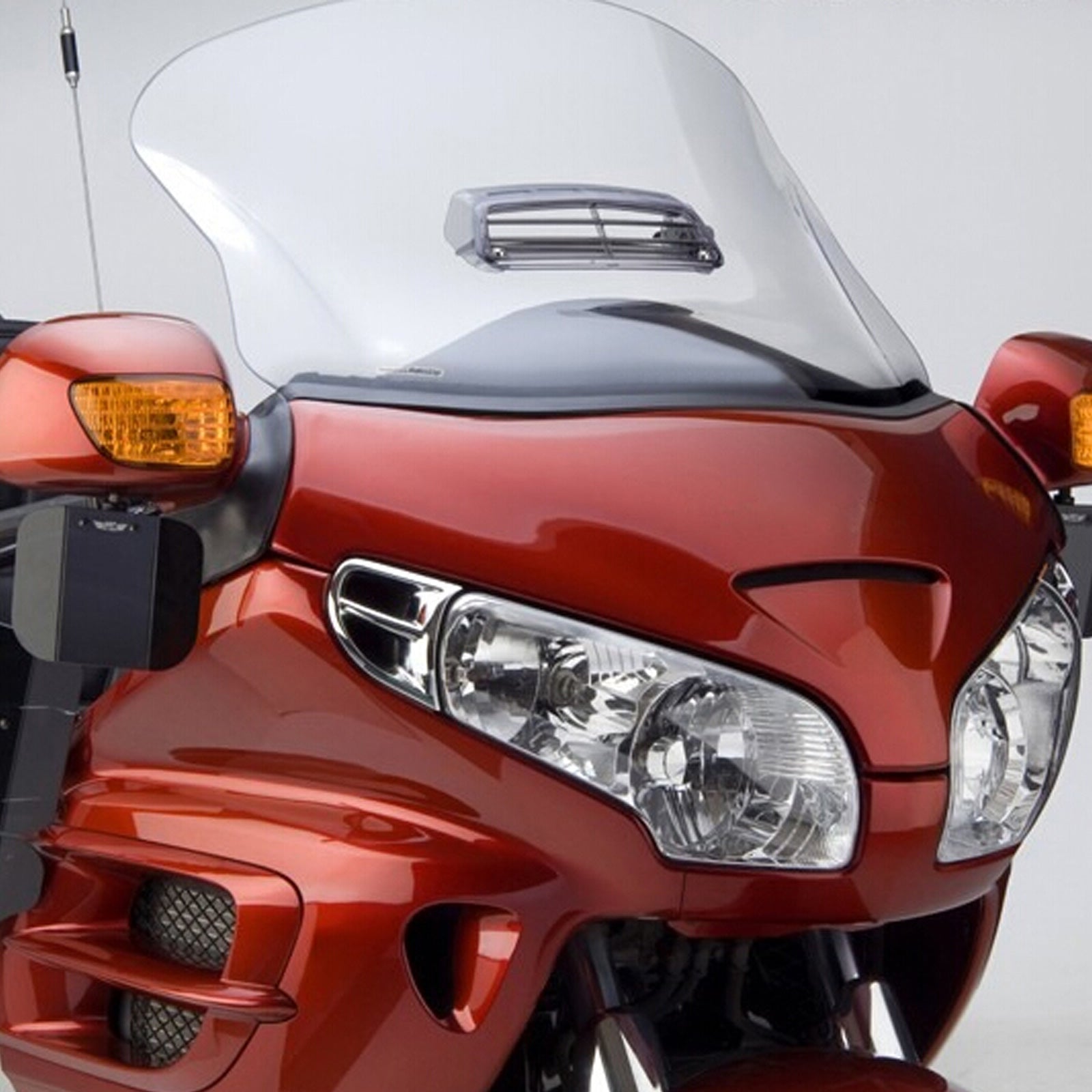 Klare Windschutzscheiben-Windschutzscheiben-Entlüftung für Honda Goldwing 1800 GL1800 2001–2016