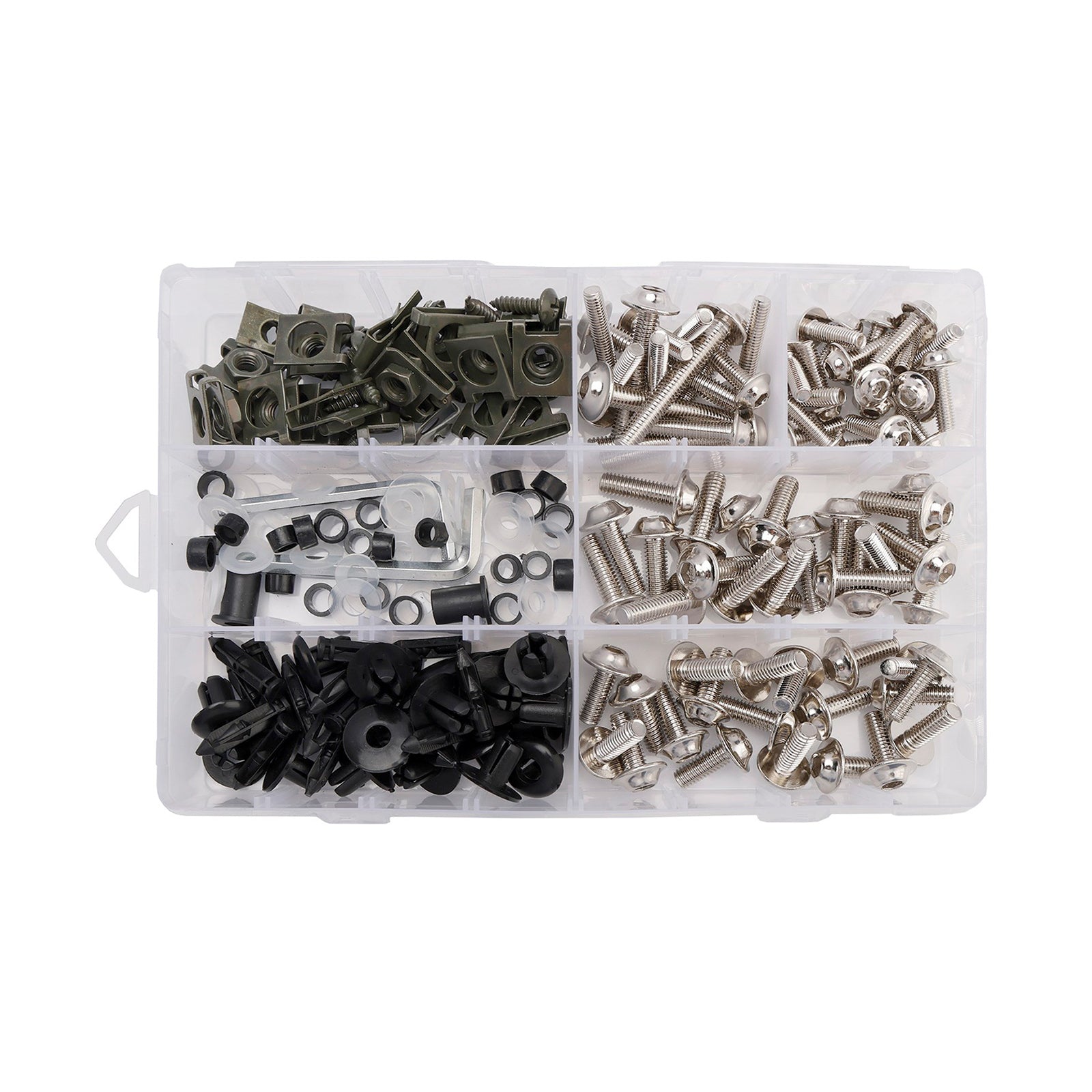 Amotopart 2017–2023 Yamaha YZF-R6 Weiß Schwarz Verkleidungsset