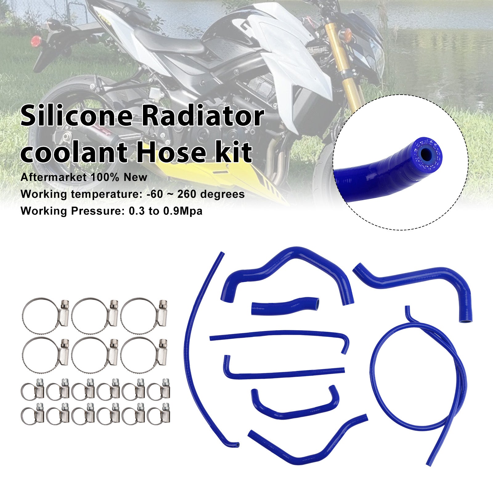 17-25 Suzuki GSX-S750 /Z 20 Silicone Radiator coolant Hose kit
