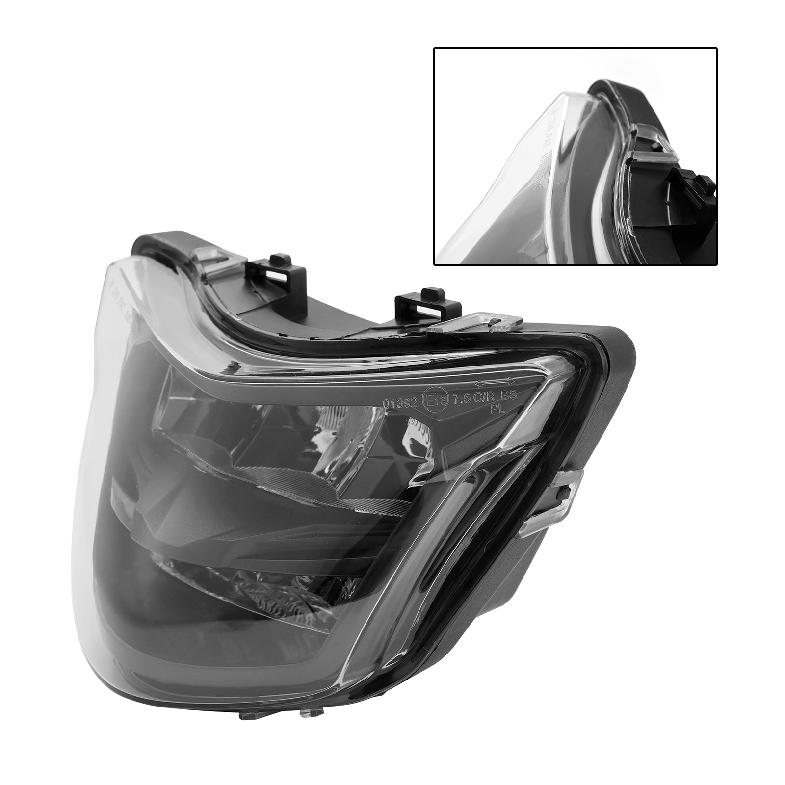 Front Headlight Grille Headlamp Protector For Yamaha Lc150 Y15Zr Scooter Smoke