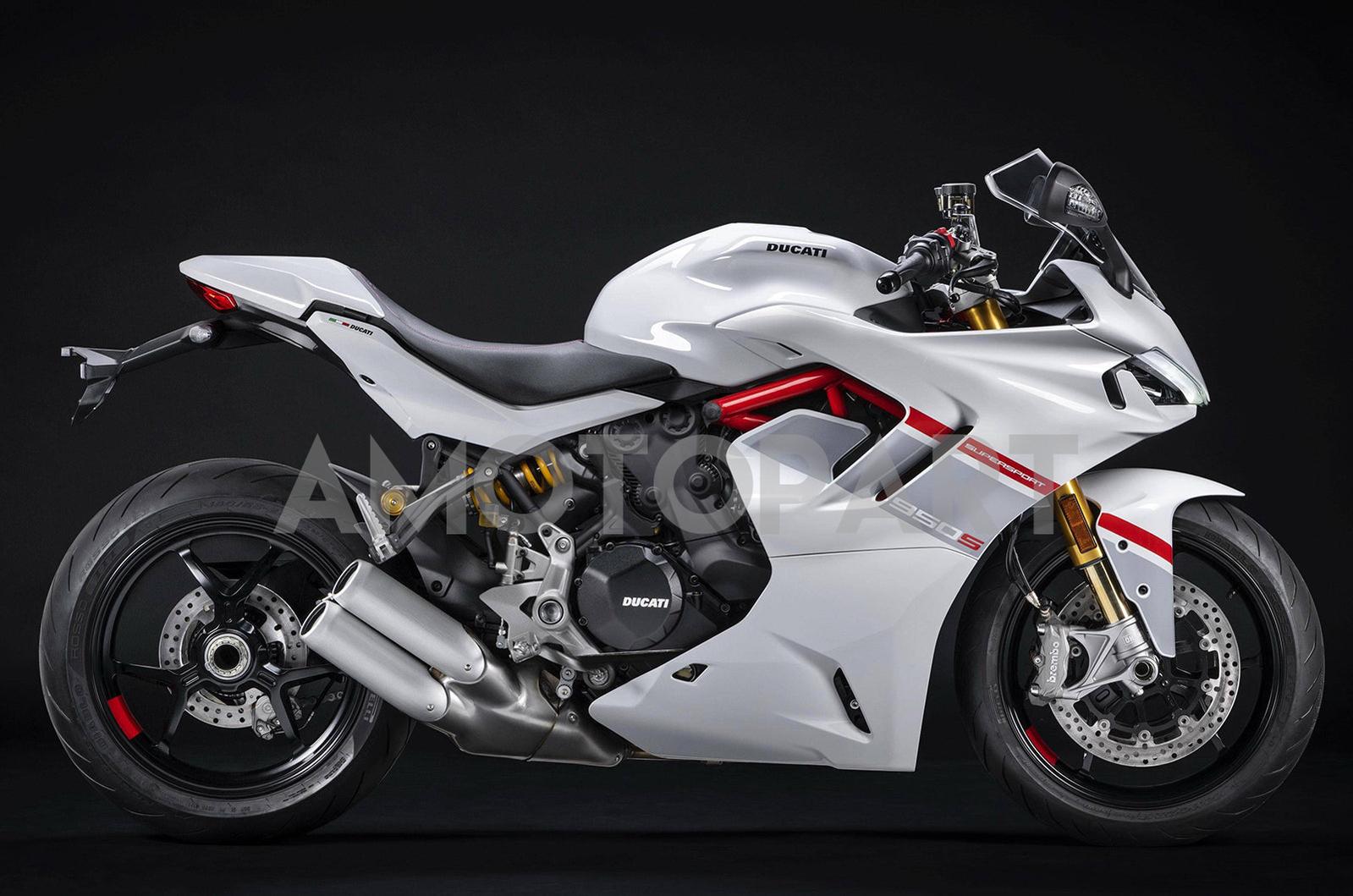 Amotopart 2021-2024 Ducati Supersport 950 / 950S White Red Fairing Kit