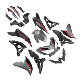 Amotopart 2022-2024 Kawasaki VERSYS 650 KLE ABS Sliver Red pattern Fairing Kit