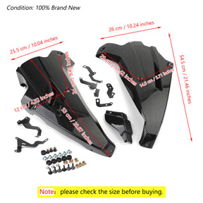 17-19 Kawasaki Z900 Side Lower Fairing Panel Cover Carbon