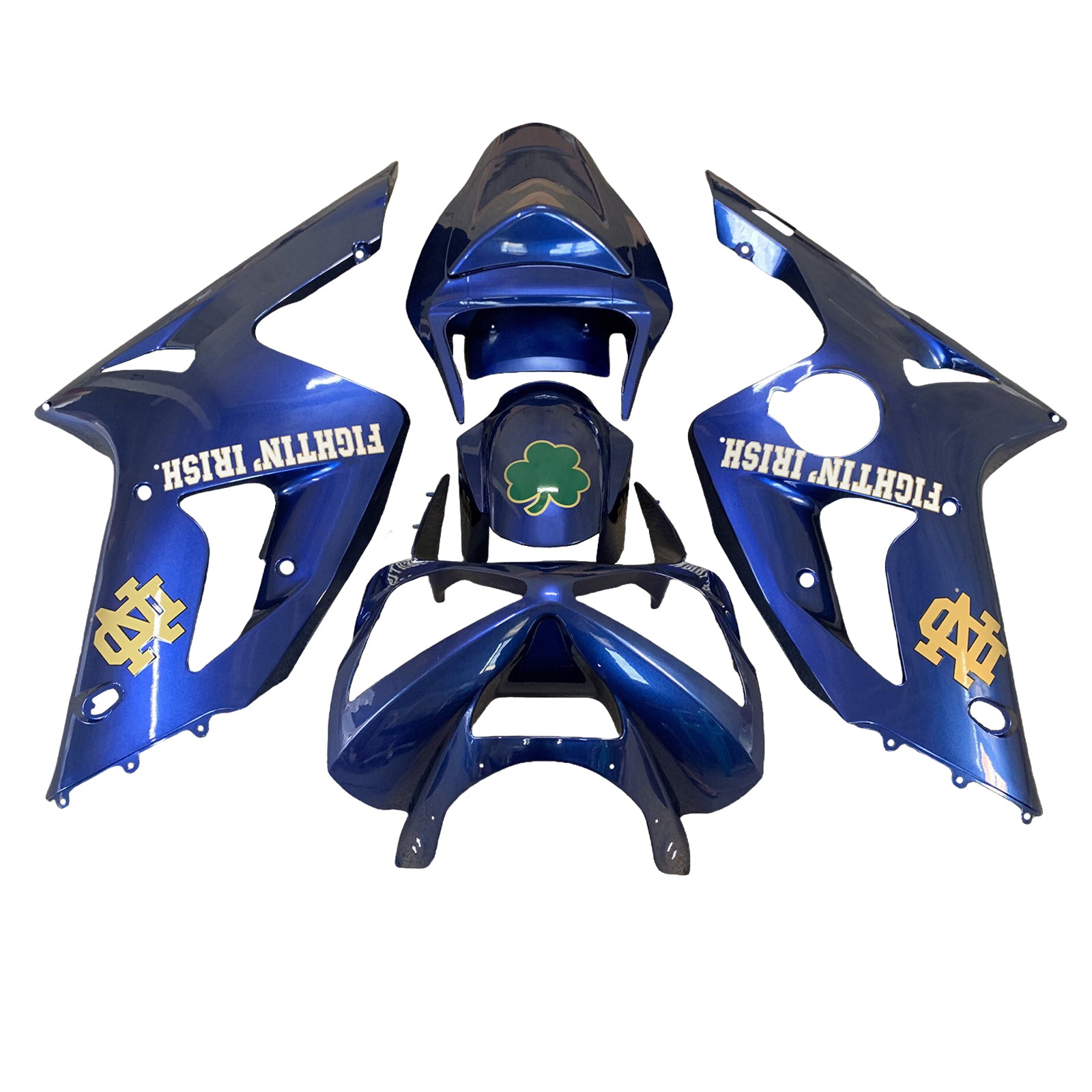 Amotopart 2003-2004 Kawasaki ZX6R 636 Dunkelblau Abzugskit