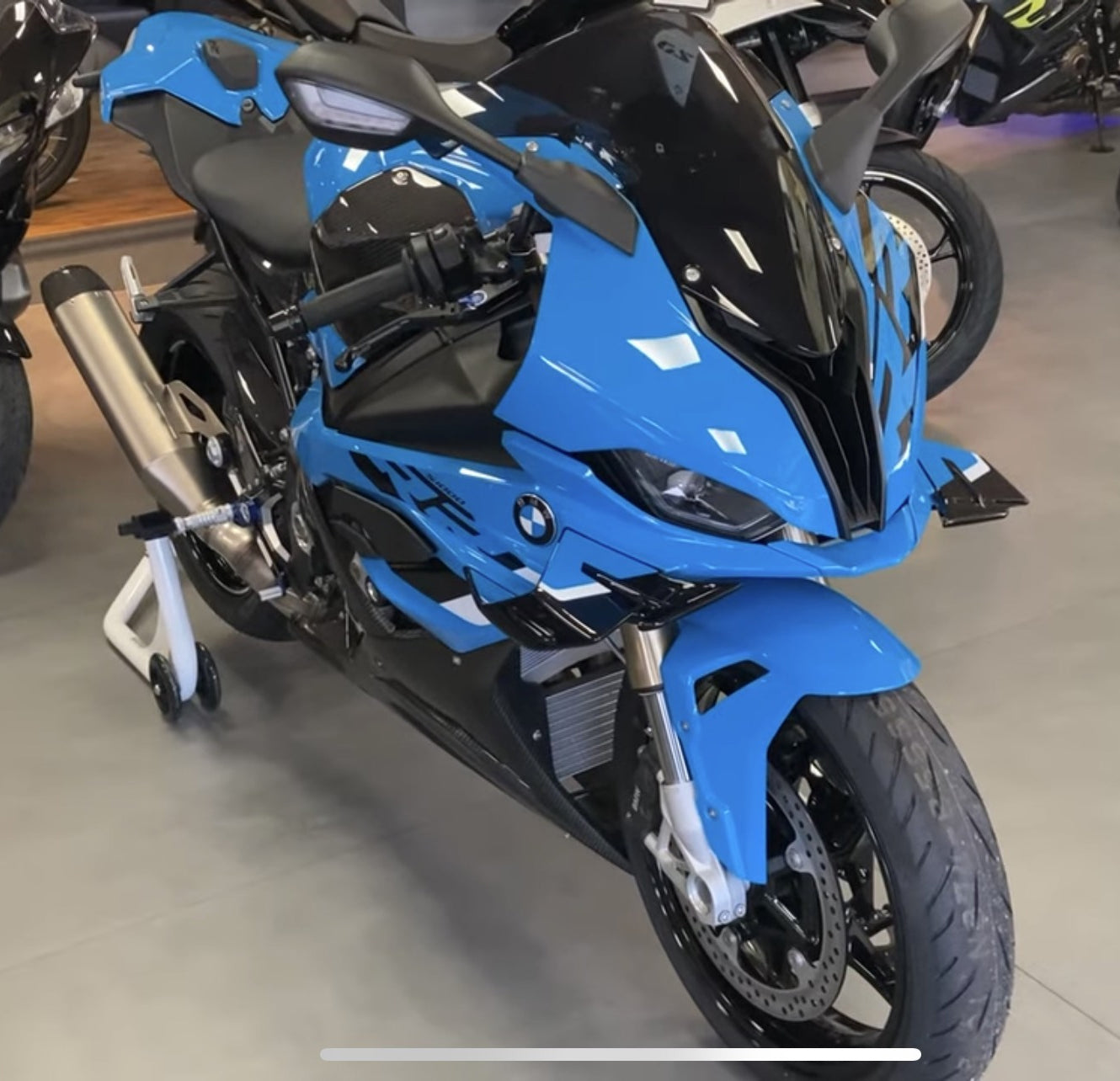 Amotopart 2023-2024 BMW S1000RR Kit de carénage bleu noir