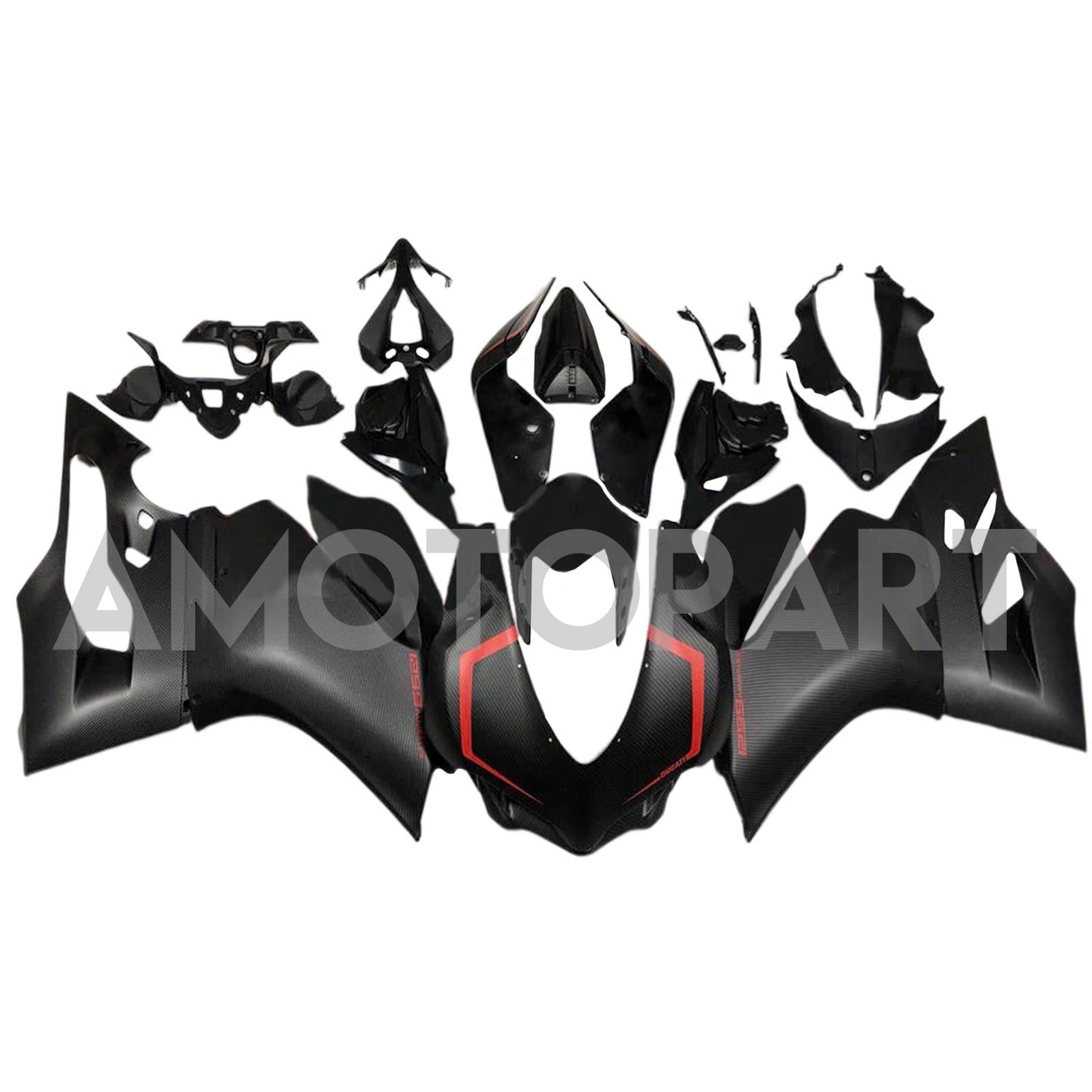 Amotopart 2015-2020 Ducati 1299 959 Carbon Fiber with Red Fairing Kit