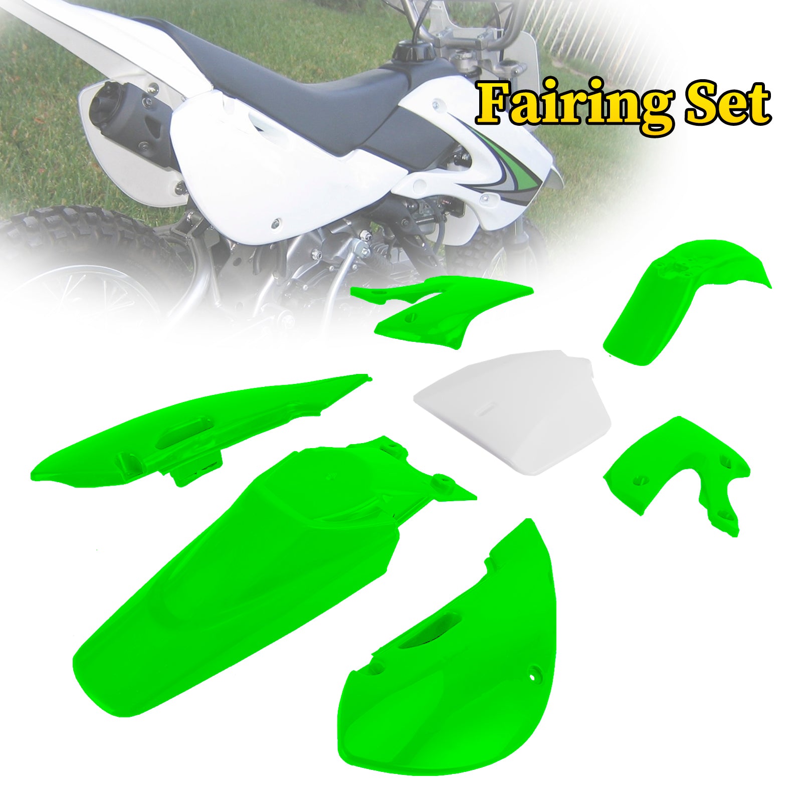 Injection ABS Plastic Bodywork Fairing Kit for kawasaki klx110 klx65 RM65 DRZ110