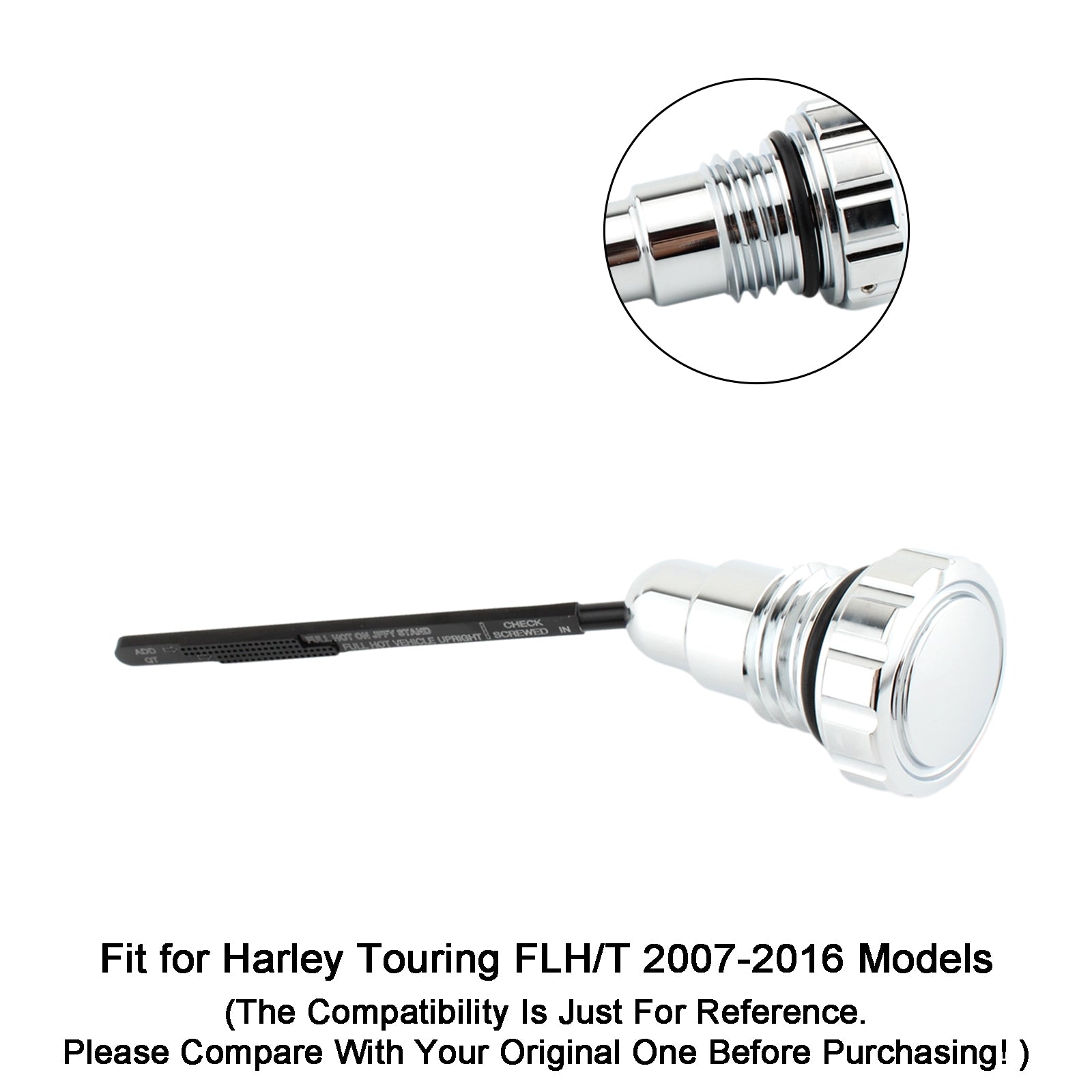 07-16 Harley Touring FLH/T Models Oil Dipstick Tank Cap Plug