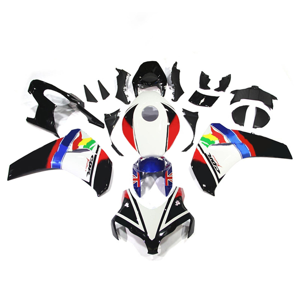 Amotopart 2008-2011 Honda CBR1000RR Kit de carenado multicolor